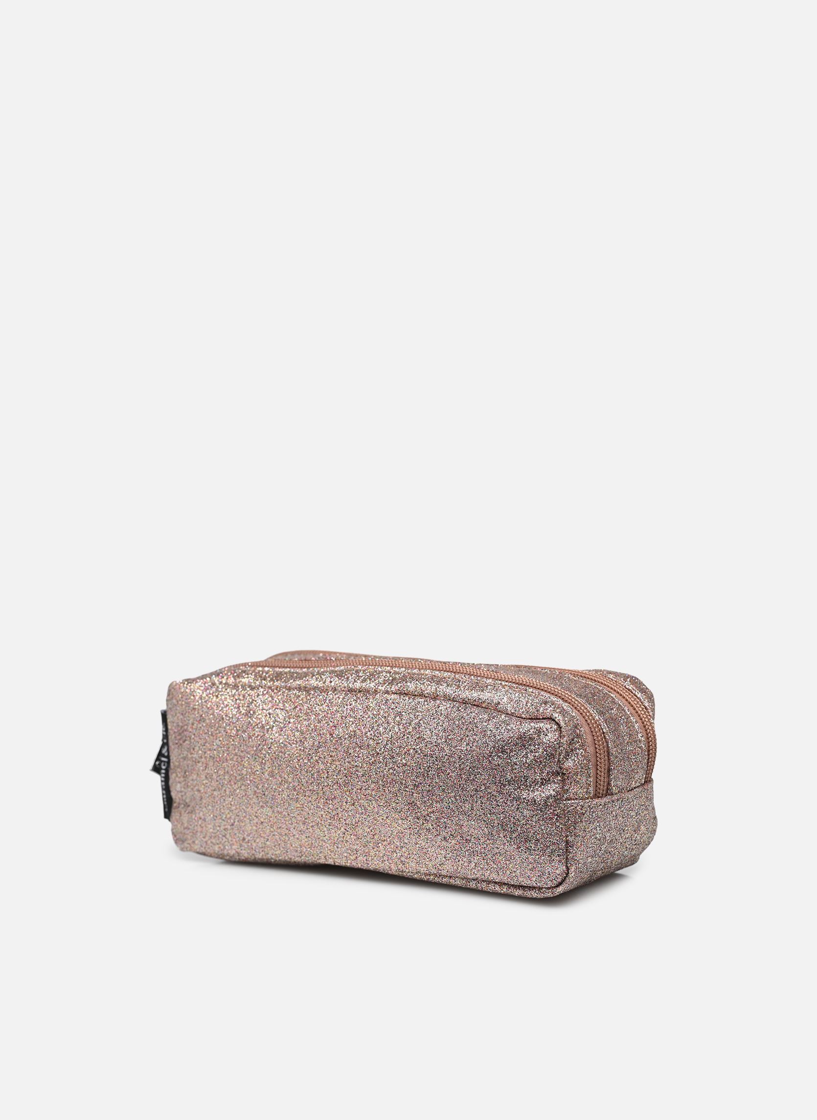 Trousses scolaire Trousse double fille argent Caramel & Cie Trousses scolaire Trousse double fille argent COOPER GLITTER