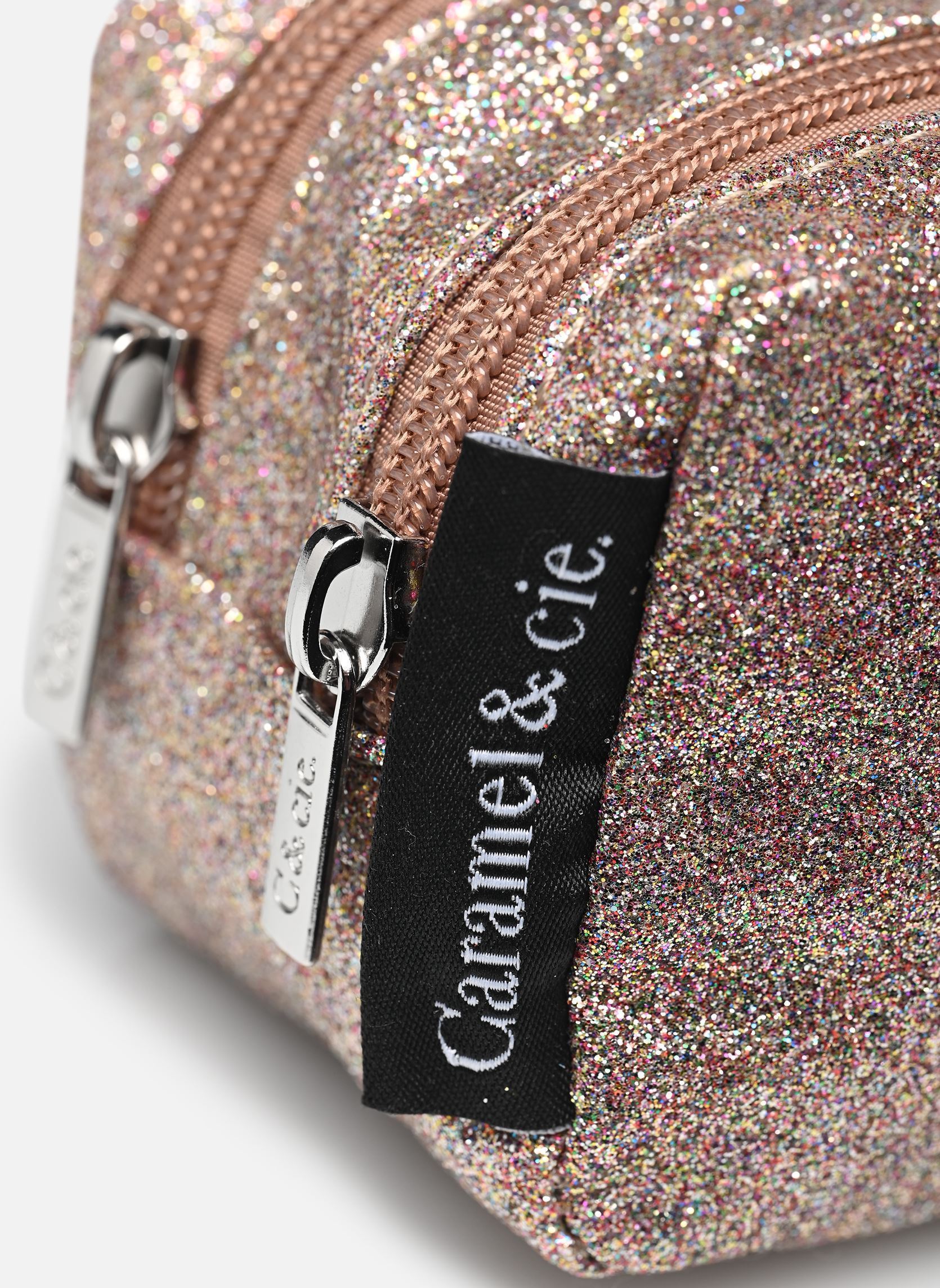 Trousses scolaire Trousse double fille argent Caramel & Cie Trousses scolaire Trousse double fille argent COOPER GLITTER
