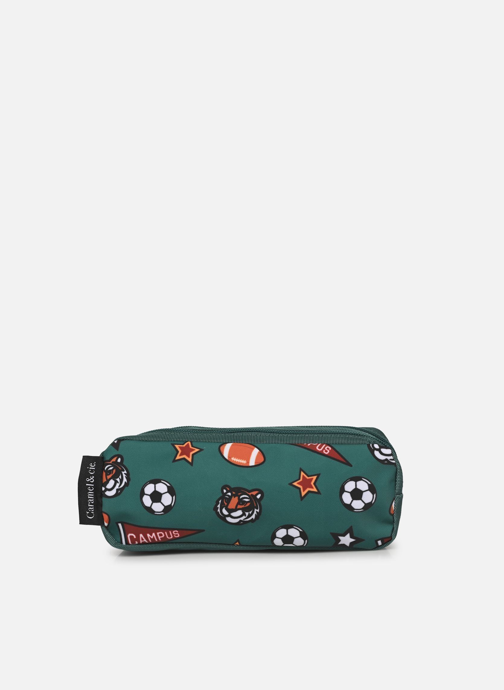 Trousses scolaire Trousse double garçon vert Caramel & Cie Trousses scolaire Trousse double garçon vert GREEN ACADEMY