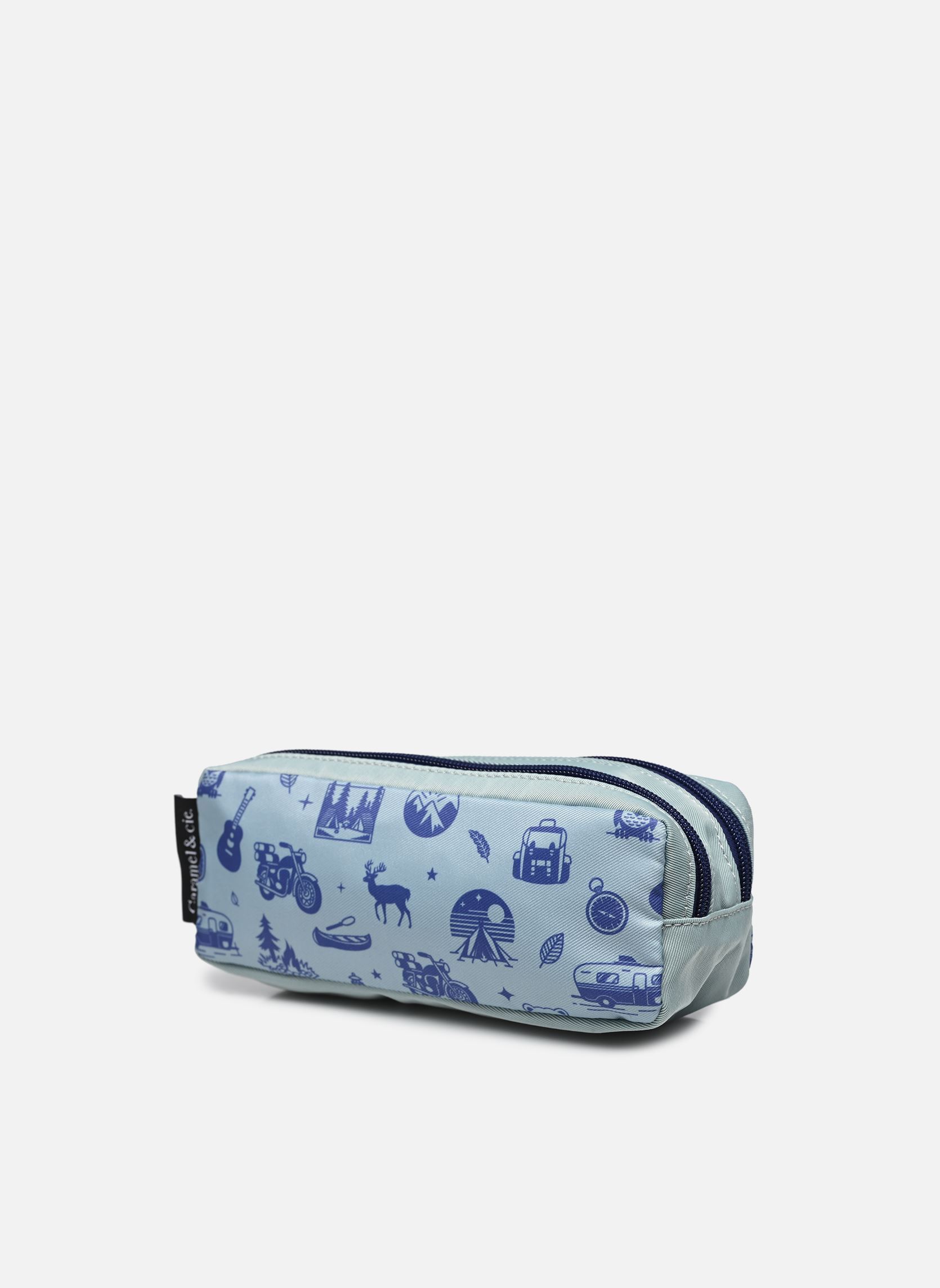 Schulmäppchen Trousse double mädchen blau Caramel & Cie Schulmäppchen Trousse double mädchen blau BLUE WILD TRIP