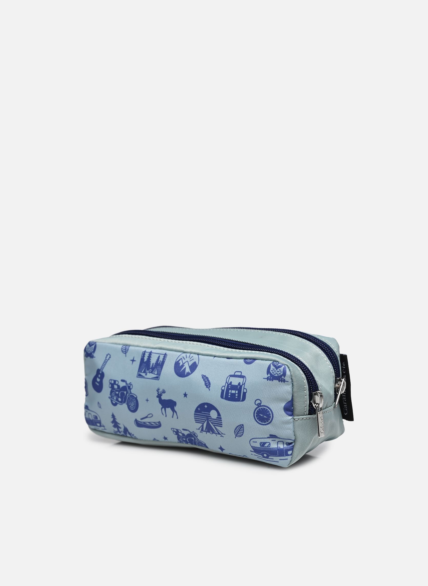 Schulmäppchen Trousse double mädchen blau Caramel & Cie Schulmäppchen Trousse double mädchen blau BLUE WILD TRIP