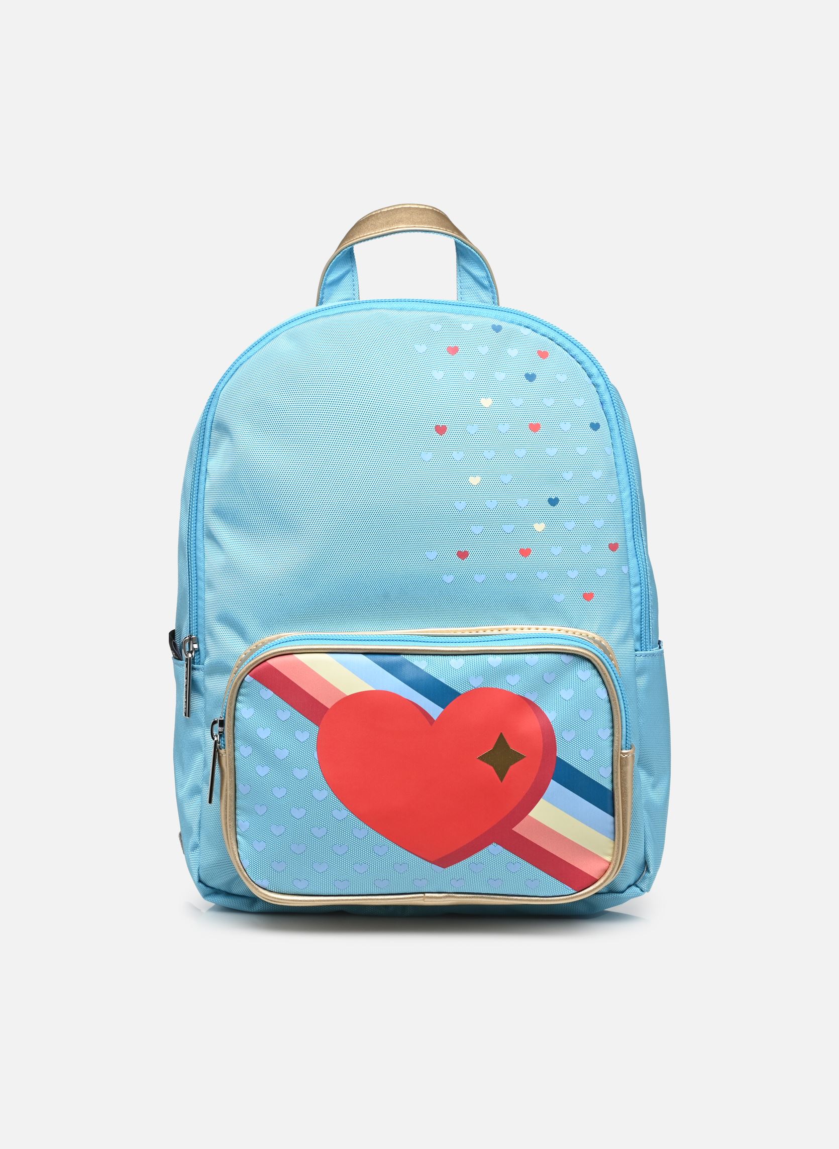 schooltassen Sac à dos meisjes blauw Caramel & Cie schooltassen Sac à dos meisjes blauw Coeur Rainbow