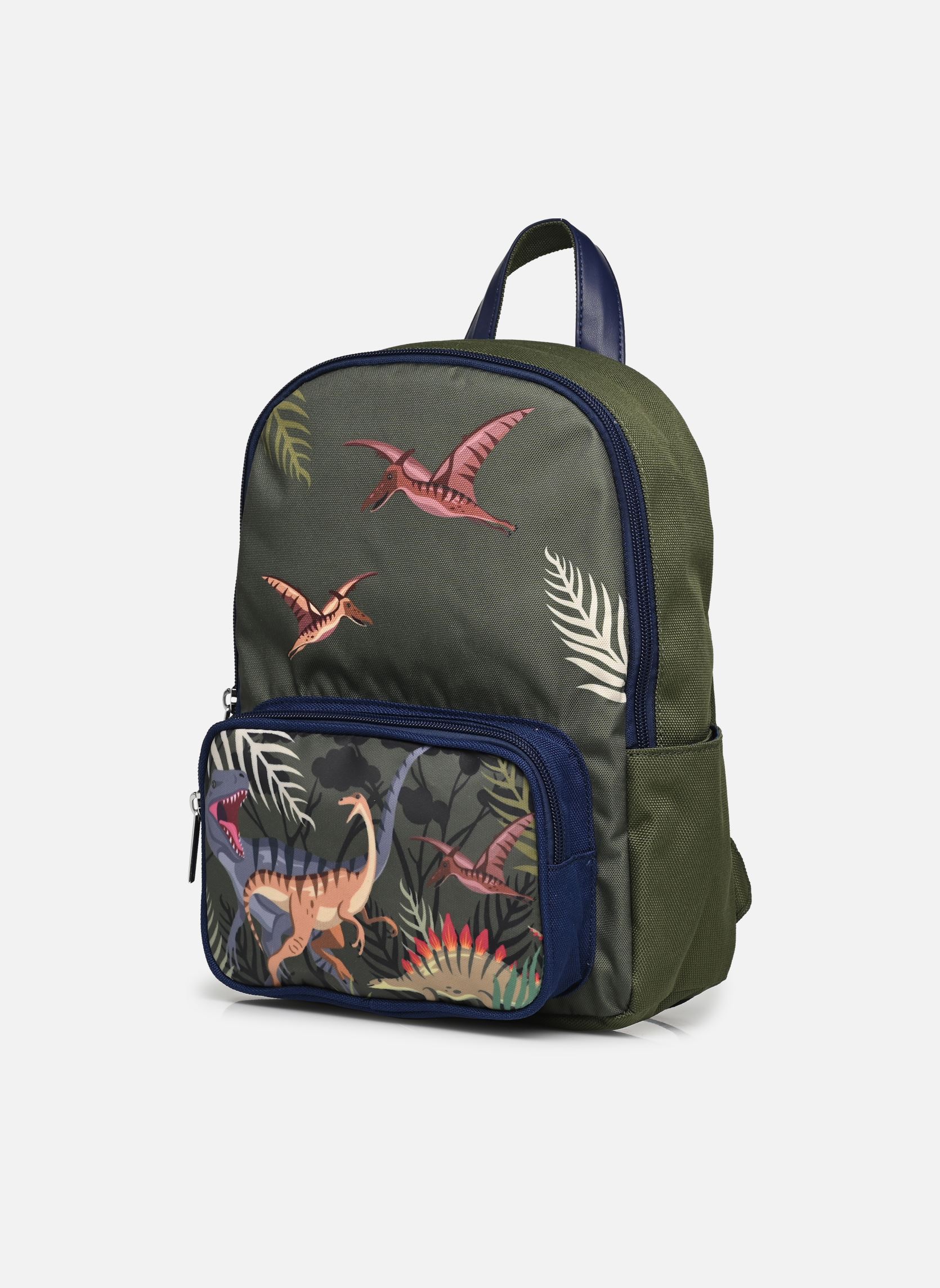Cartables Sac à dos garçon vert Caramel & Cie Cartables Sac à dos garçon vert Jurassic
