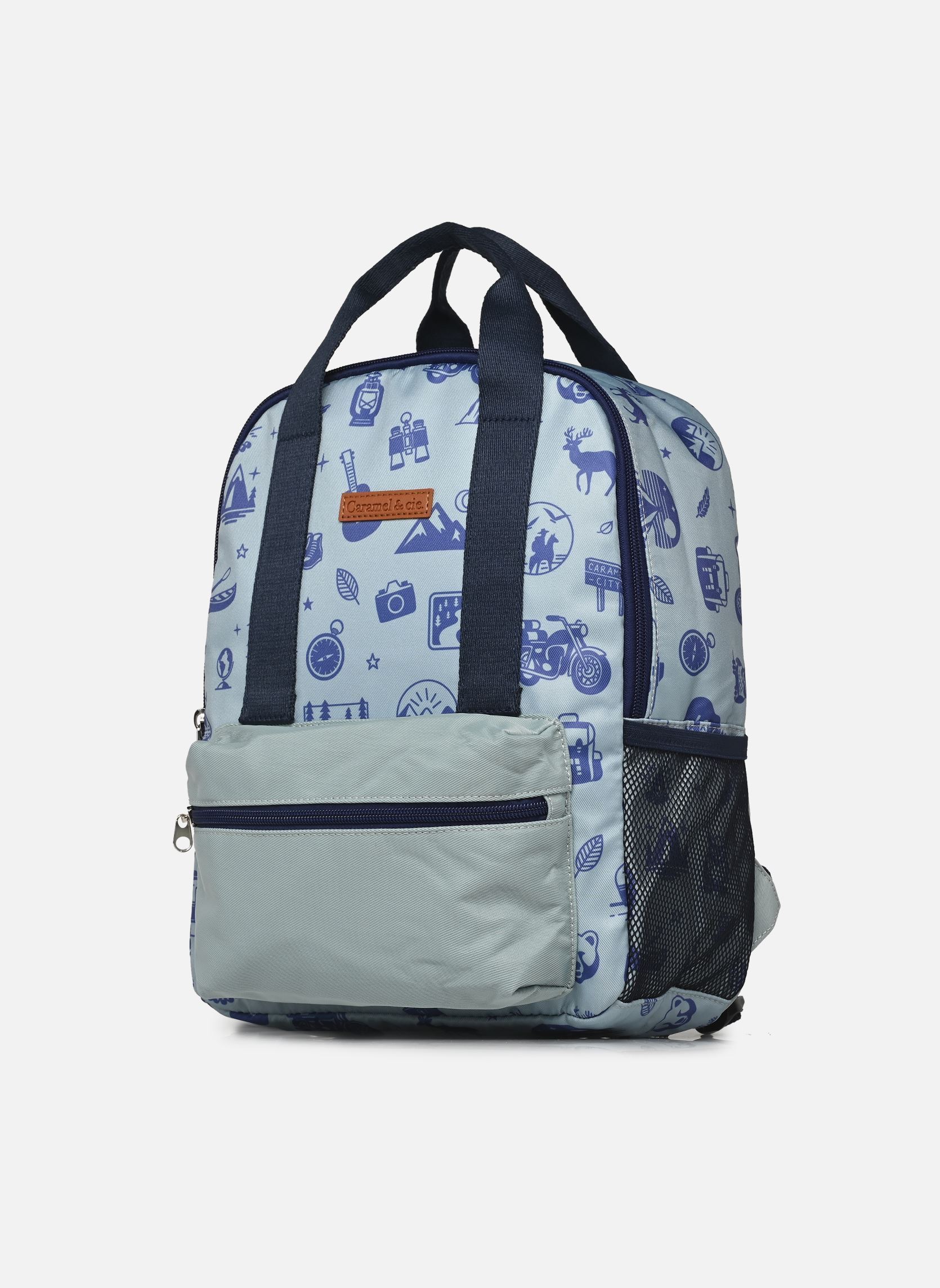 Cartables Sac à dos fille bleu Caramel & Cie Cartables Sac à dos fille bleu Blue Wild Trip