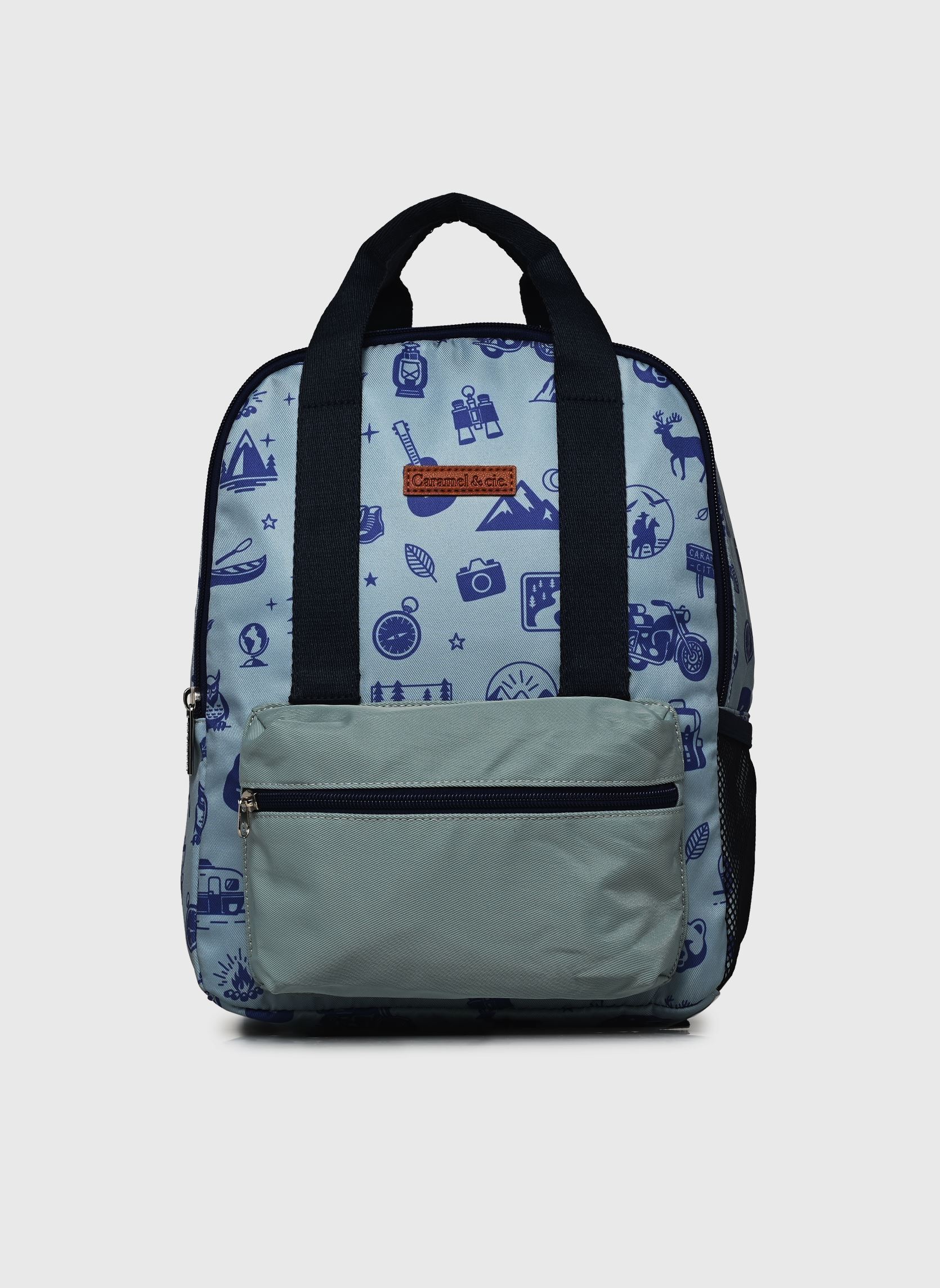 Cartables Sac à dos fille bleu Caramel & Cie Cartables Sac à dos fille bleu Blue Wild Trip