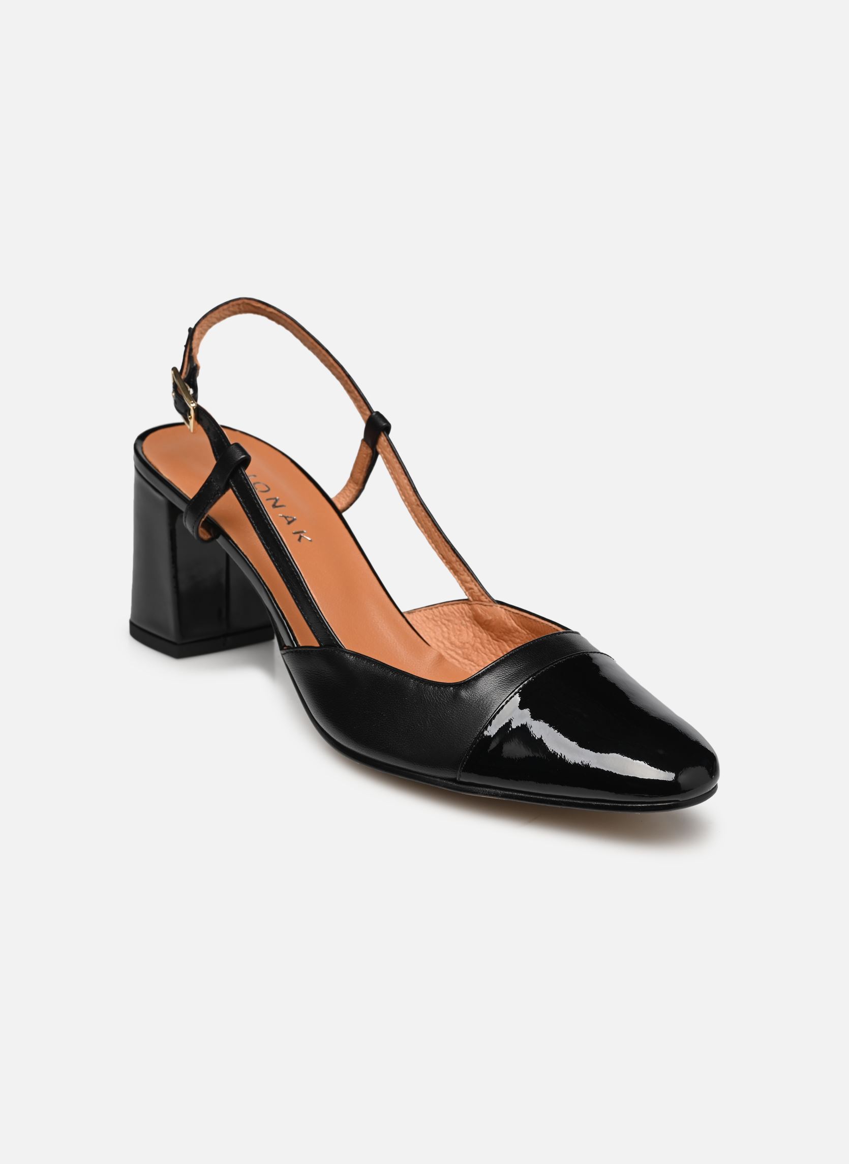 Escarpins à brides DHAPOP femme noir Jonak Escarpins à brides DHAPOP femme noir VERNIS/CUIR NOIR/NOIR