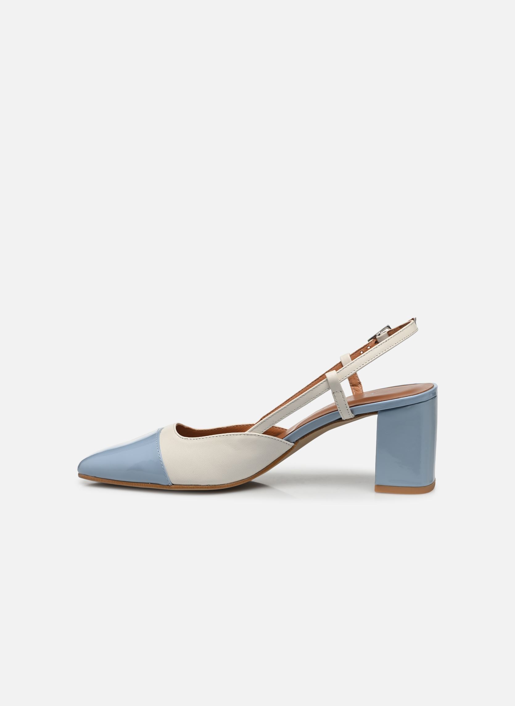 Slingback pumps DHAPOP dames wit Jonak Slingback pumps DHAPOP dames wit BLEU CLAIR/ECRU