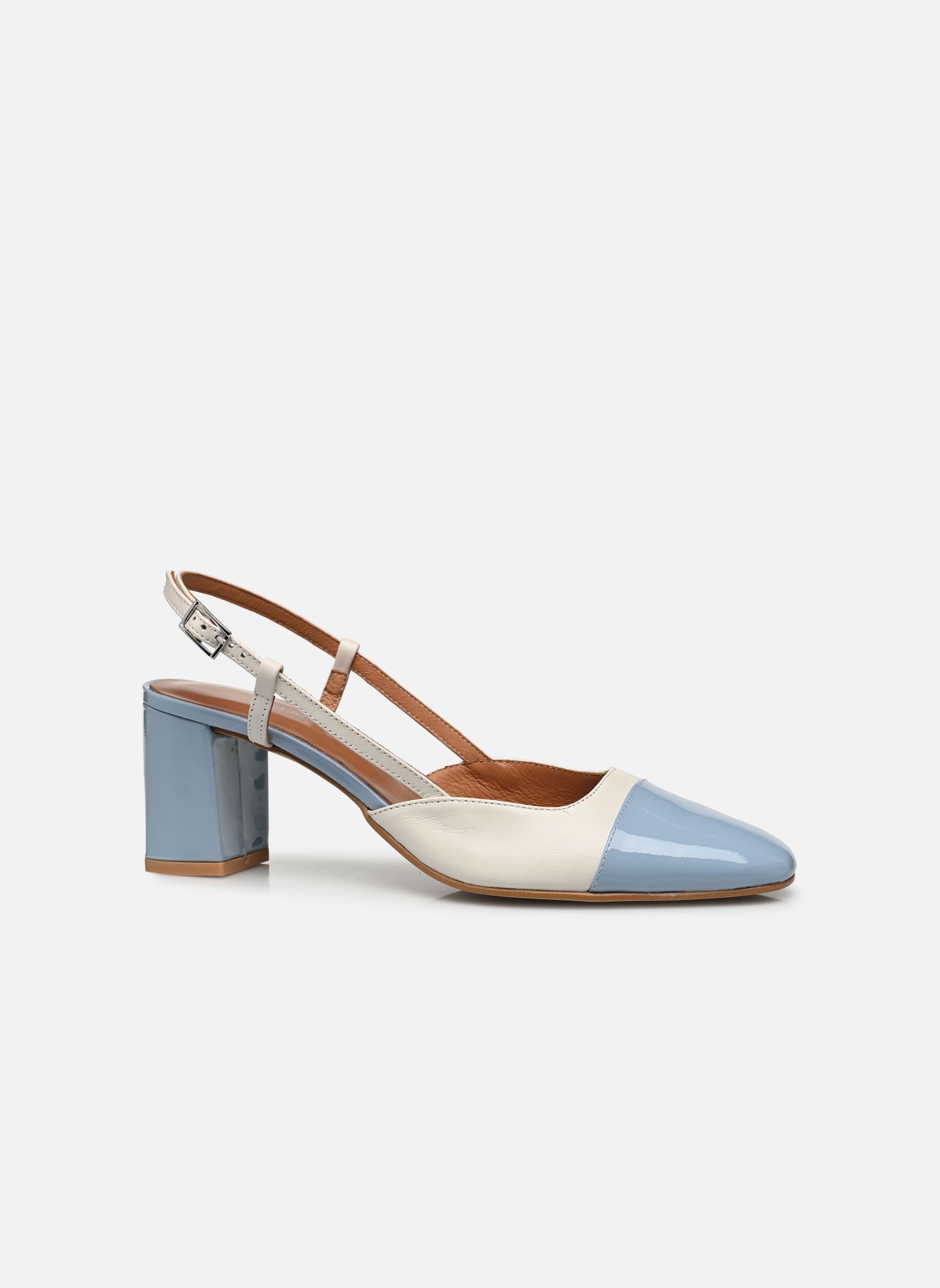 Slingback pumps DHAPOP dames wit Jonak Slingback pumps DHAPOP dames wit BLEU CLAIR/ECRU