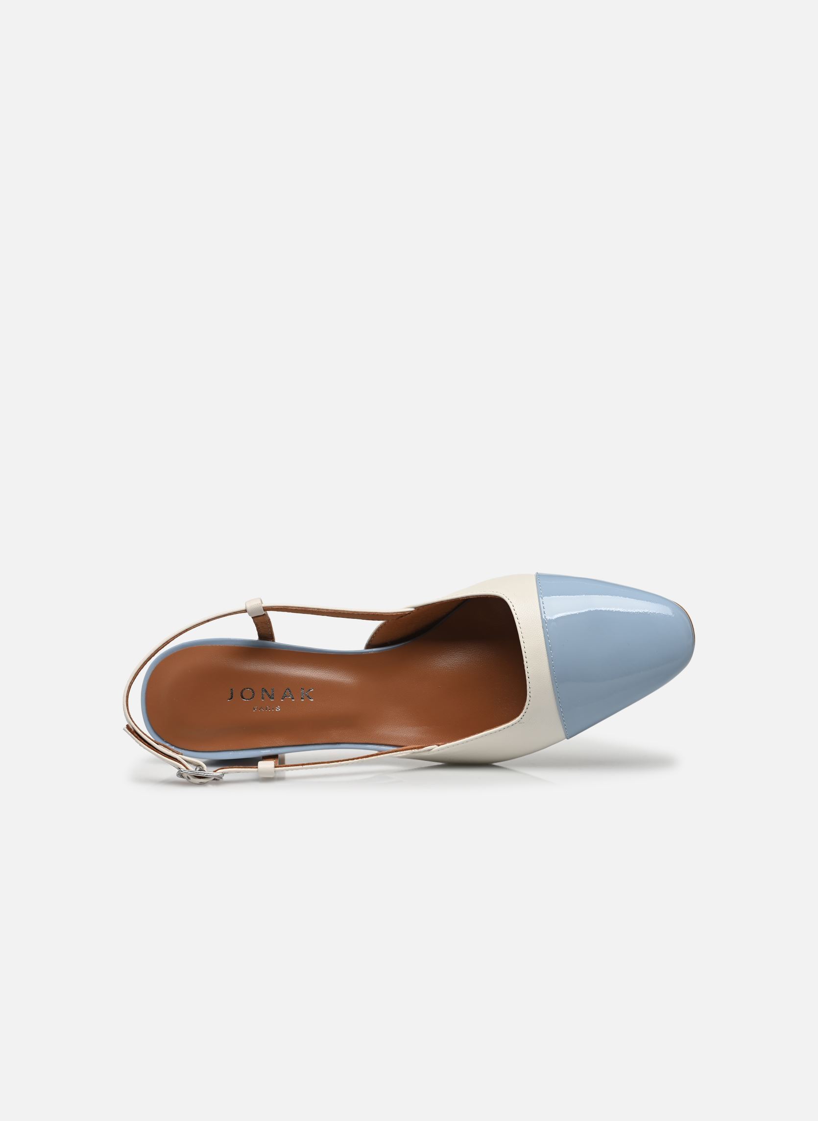 Slingback pumps DHAPOP dames wit Jonak Slingback pumps DHAPOP dames wit BLEU CLAIR/ECRU