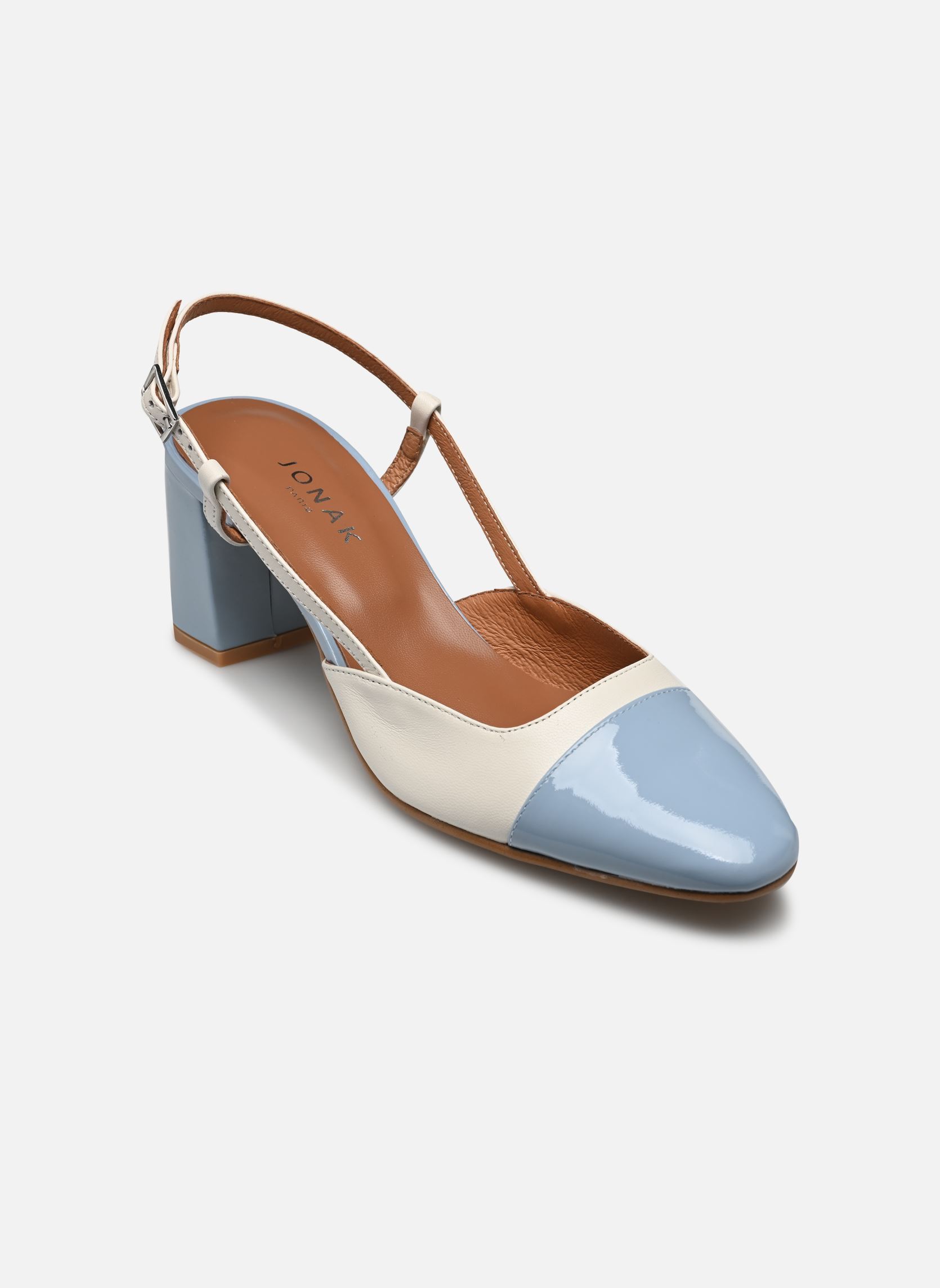 Slingback pumps DHAPOP dames wit Jonak Slingback pumps DHAPOP dames wit BLEU CLAIR/ECRU