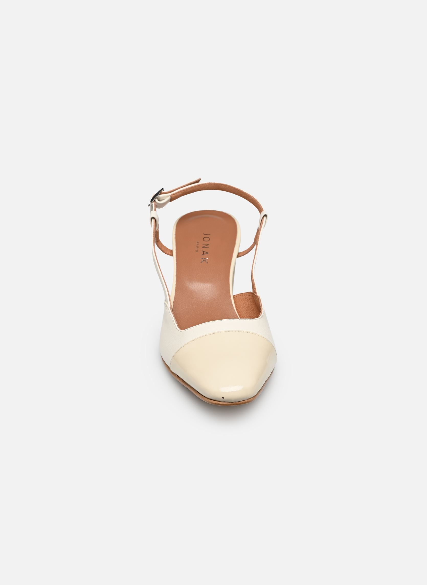 Slingback pumps DHAPOP dames wit Jonak Slingback pumps DHAPOP dames wit VERNIS/CUIR ECRU/ECRU