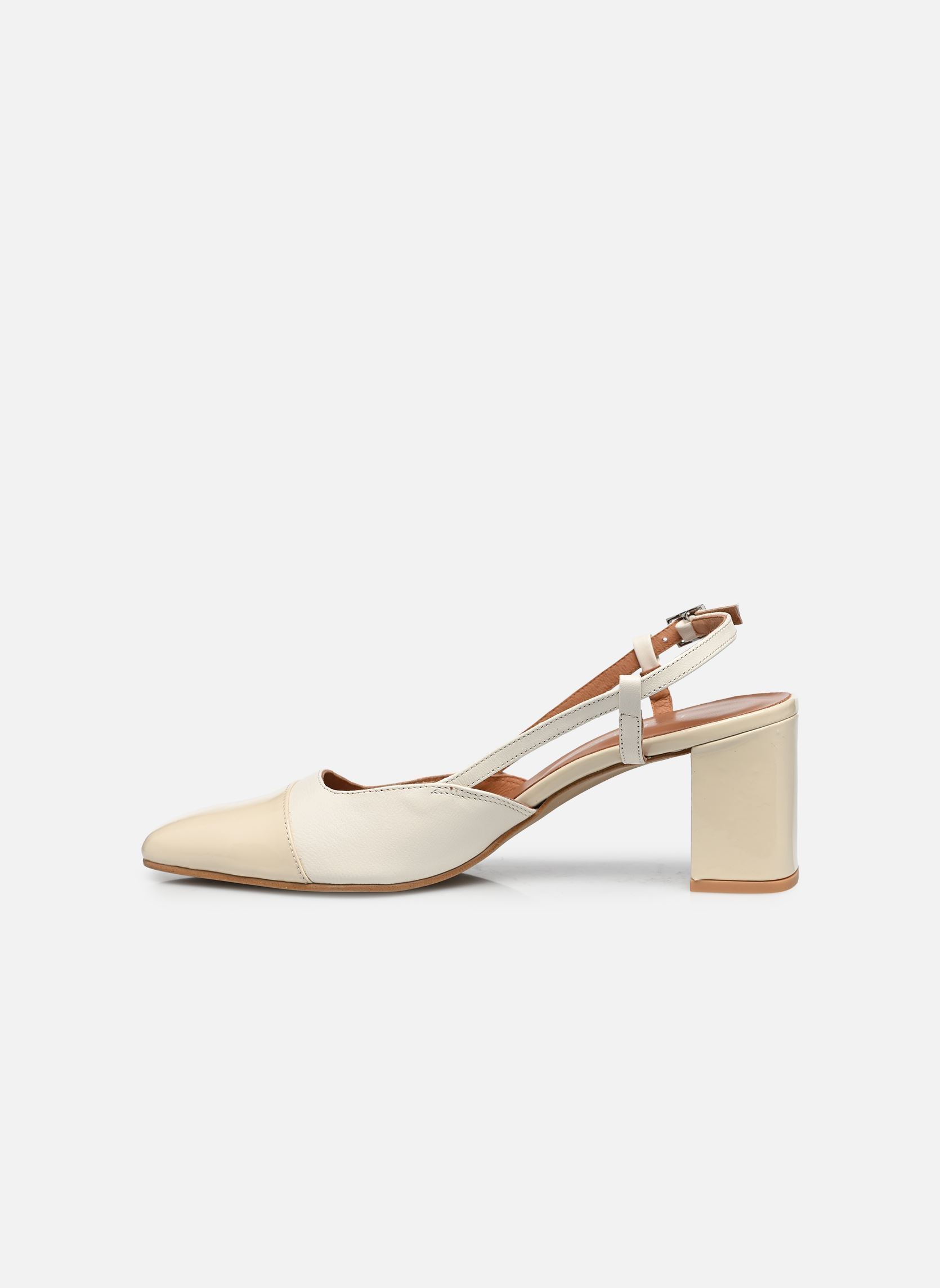 Slingback pumps DHAPOP dames wit Jonak Slingback pumps DHAPOP dames wit VERNIS/CUIR ECRU/ECRU