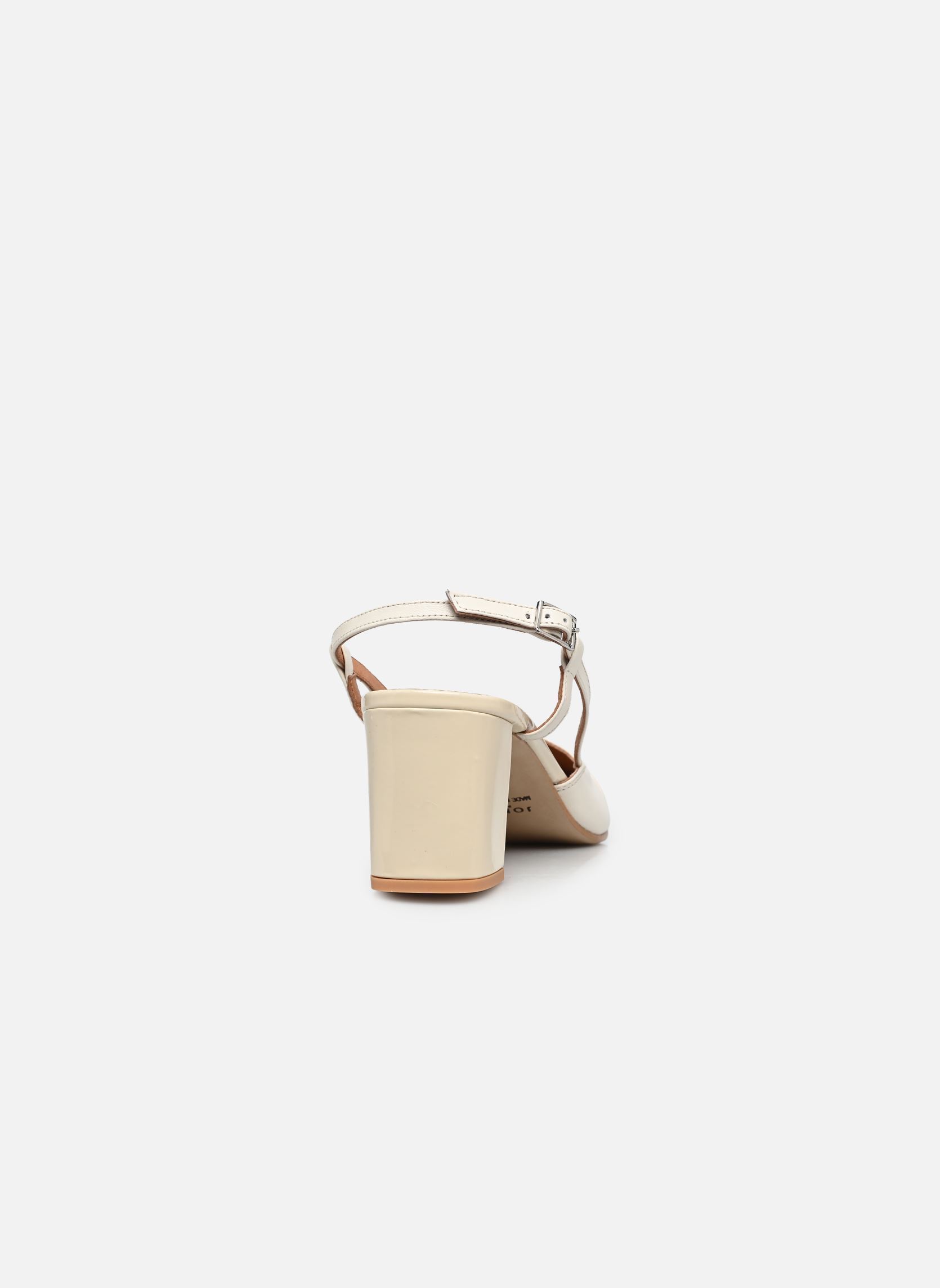 Slingback pumps DHAPOP dames wit Jonak Slingback pumps DHAPOP dames wit VERNIS/CUIR ECRU/ECRU