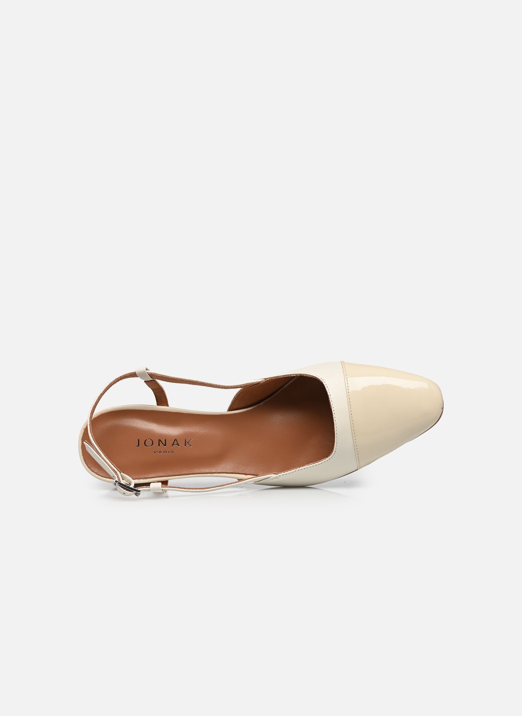 Slingback pumps DHAPOP dames wit Jonak Slingback pumps DHAPOP dames wit VERNIS/CUIR ECRU/ECRU