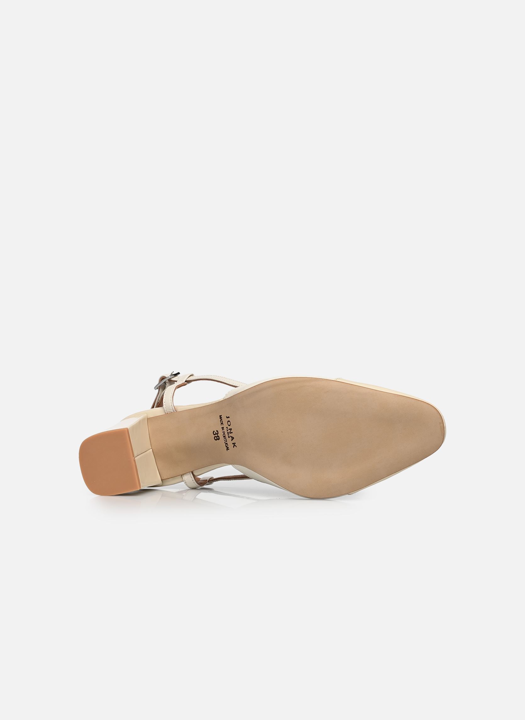 Slingback pumps DHAPOP dames wit Jonak Slingback pumps DHAPOP dames wit VERNIS/CUIR ECRU/ECRU