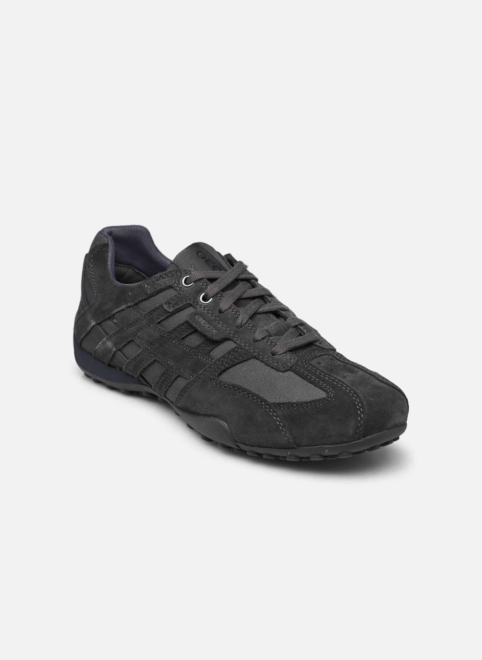 Niedrige Sneaker UOMO SNAKE herren grau Geox Niedrige Sneaker UOMO SNAKE herren grau GRAPHITE/DK BLUE
