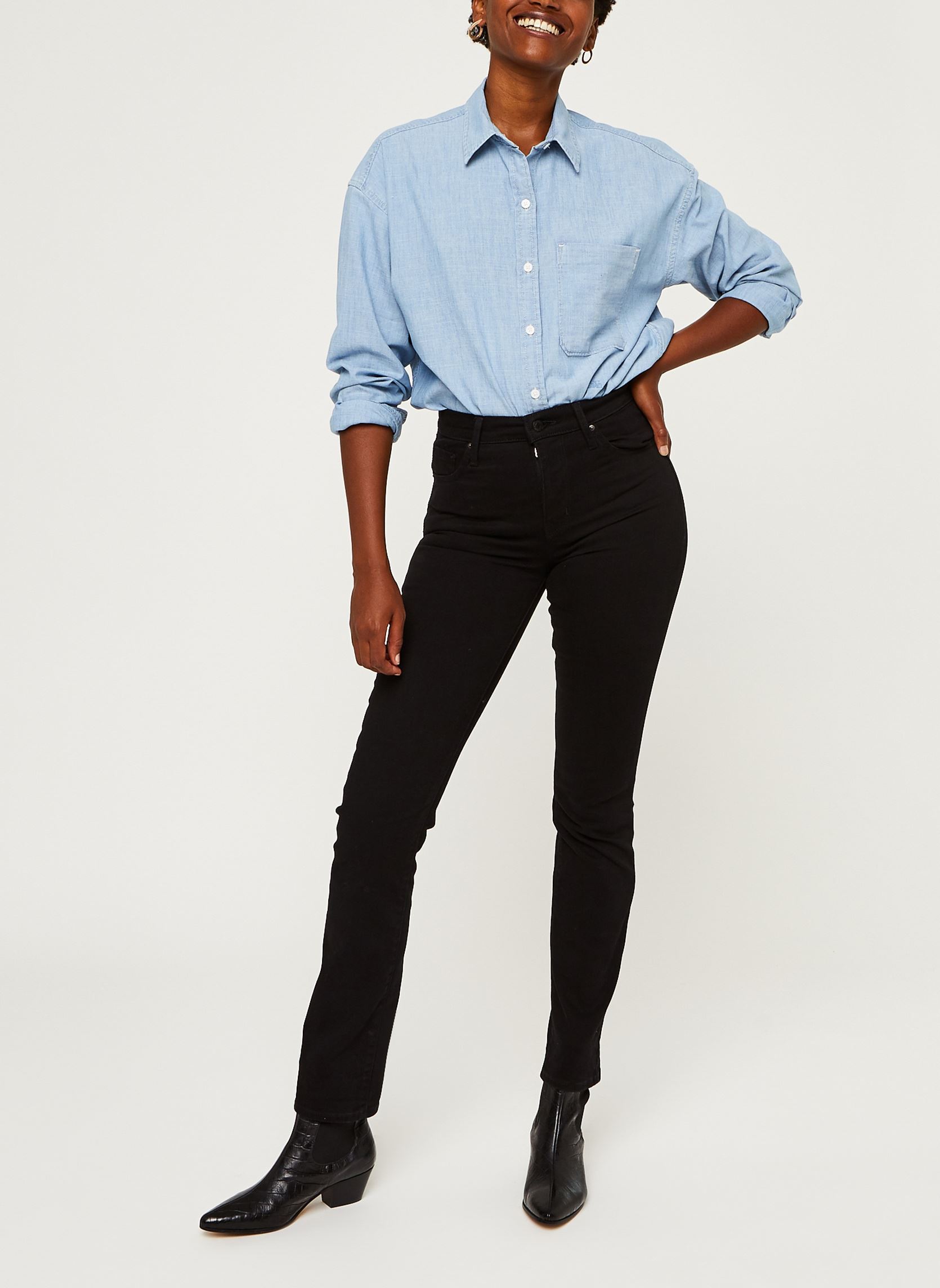Jeans droit 724™ High Rise Straight femme noir Levi's Jeans droit 724™ High Rise Straight femme noir NIGHT IS BLACK