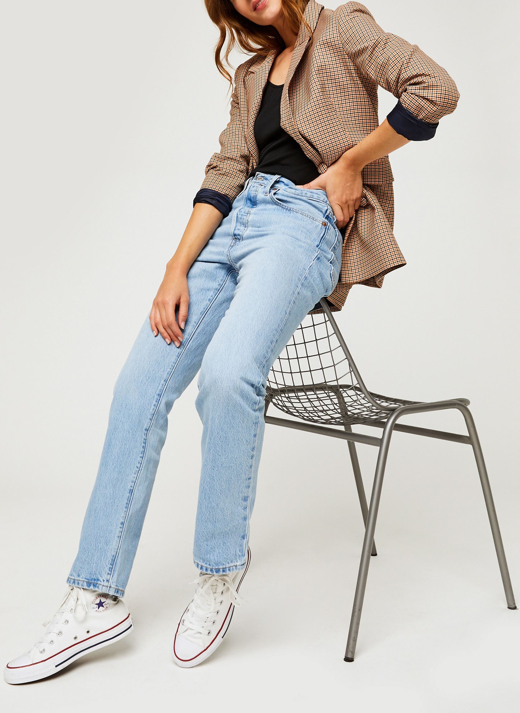 Levi's Jeans droit Jean droit - 501® Crop femme bleu | Sarenza Suisse