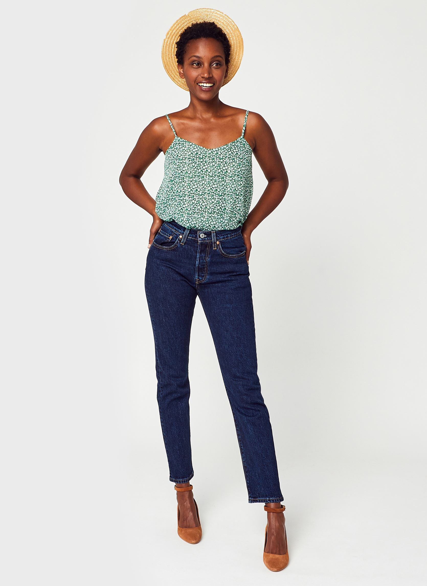 Rechte jeans / Straight Leg Jeans 501® Crop dames blauw Levi's Rechte jeans / Straight Leg Jeans 501® Crop dames blauw SALSA STONEWASH