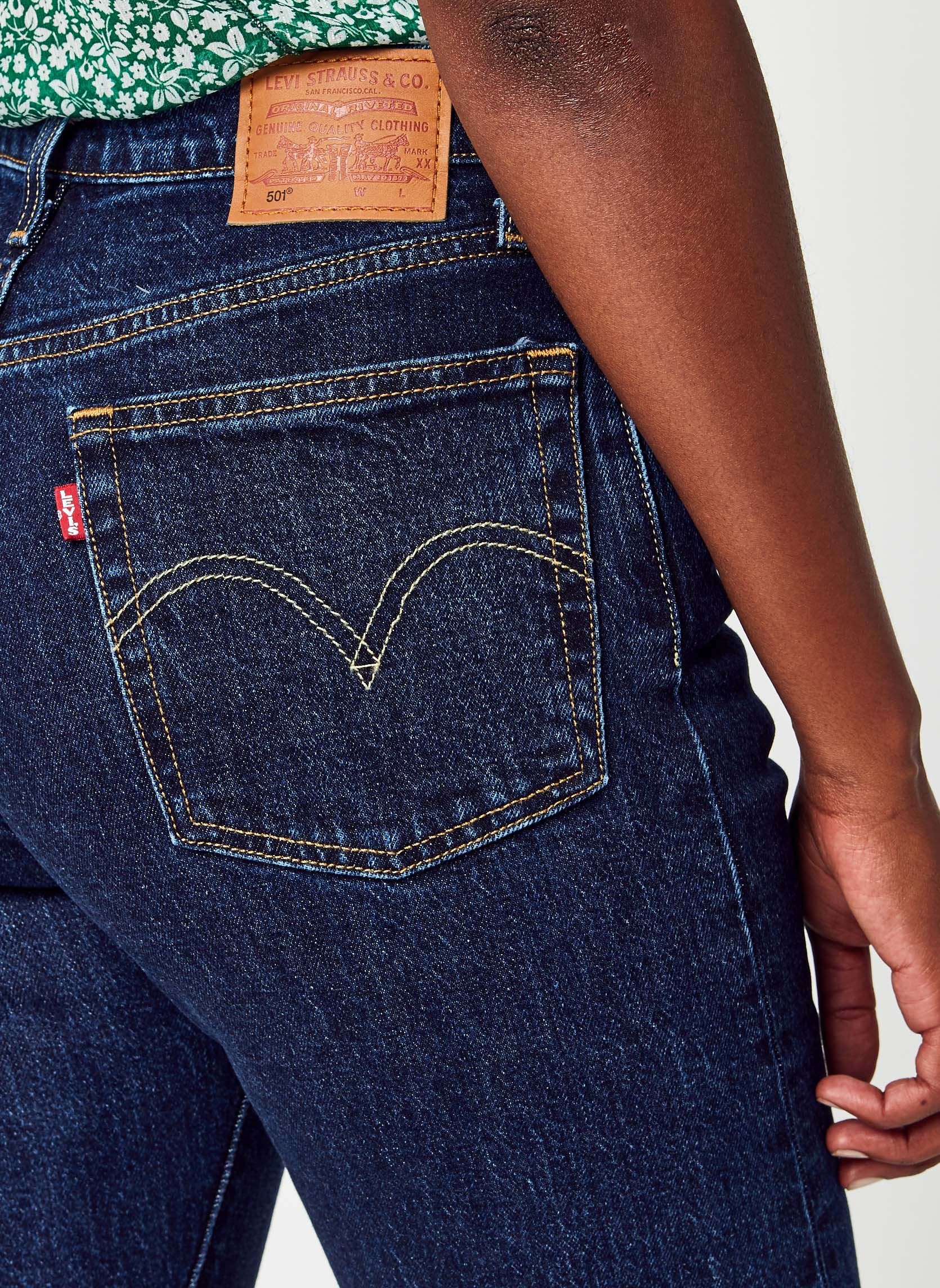 Rechte jeans / Straight Leg Jeans 501® Crop dames blauw Levi's Rechte jeans / Straight Leg Jeans 501® Crop dames blauw SALSA STONEWASH