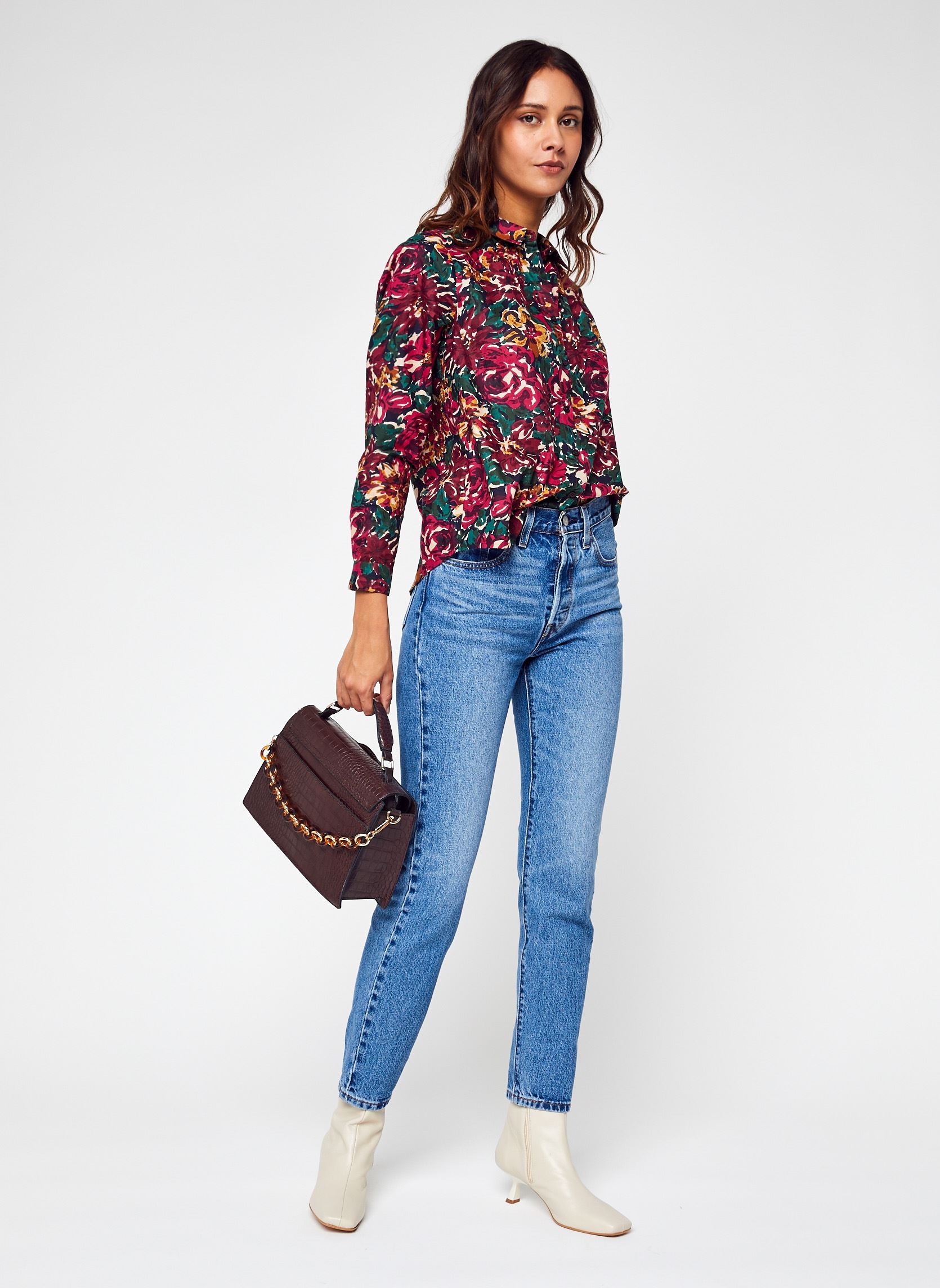 Jeans droit 501® Crop femme bleu Levi's Jeans droit 501® Crop femme bleu MEDIUM INDIGO WORN IN