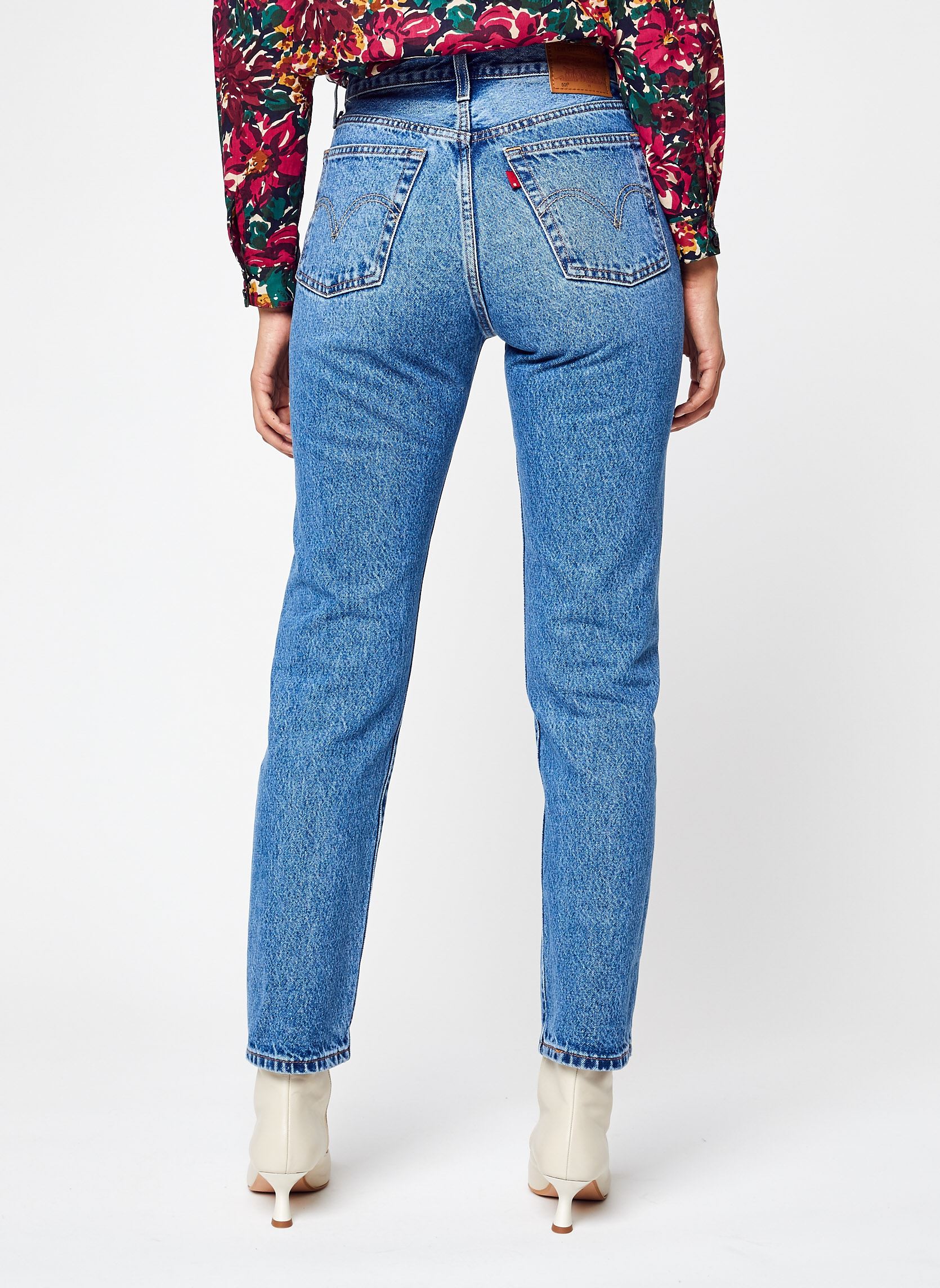 Jeans droit 501® Crop femme bleu Levi's Jeans droit 501® Crop femme bleu MEDIUM INDIGO WORN IN