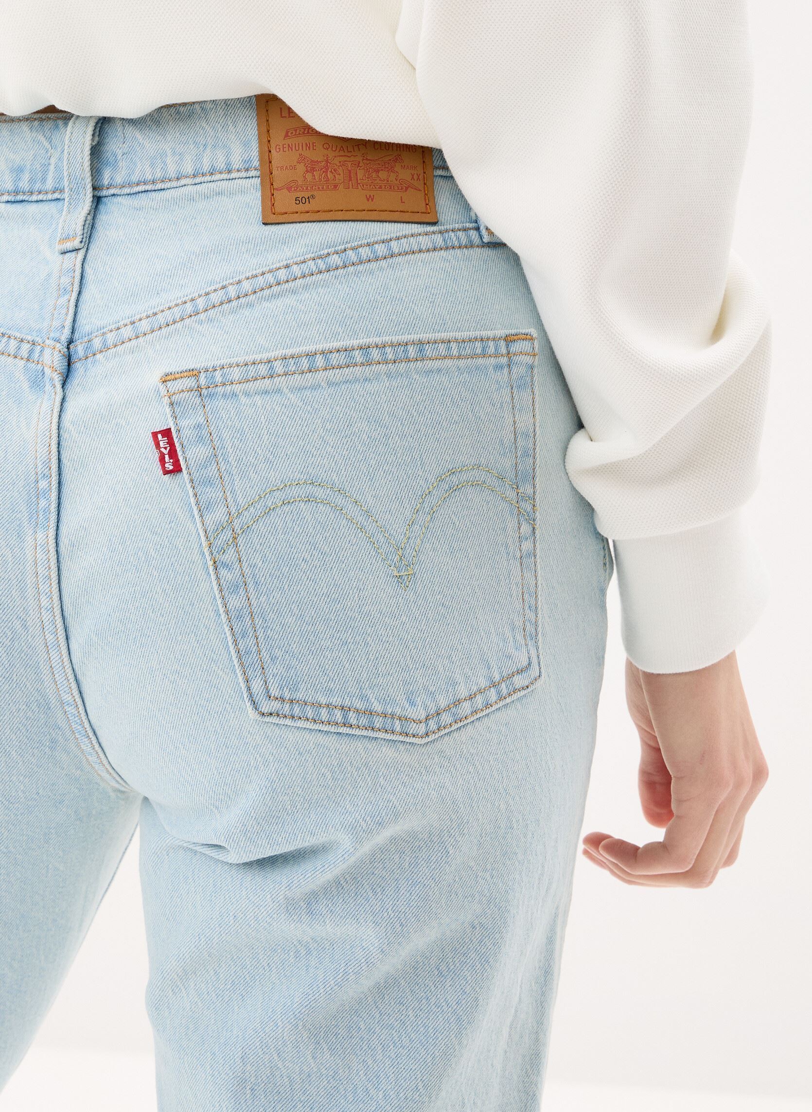 Rechte jeans / Straight Leg Jeans 501® Crop dames blauw Levi's Rechte jeans / Straight Leg Jeans 501® Crop dames blauw WOW ME OVER