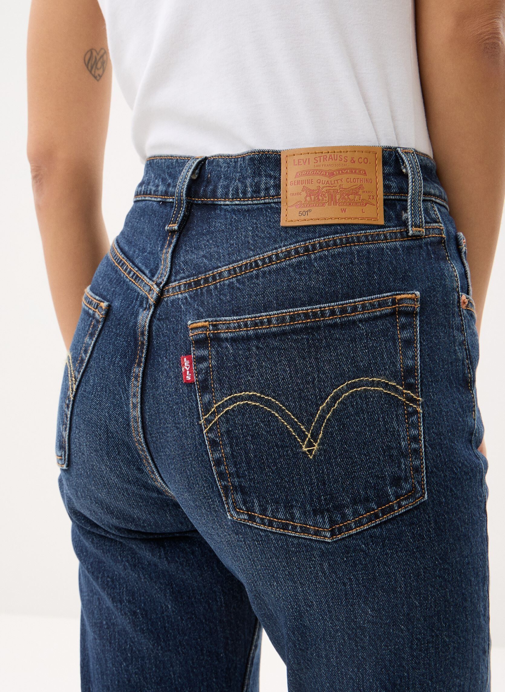 Rechte jeans / Straight Leg Jeans 501® Crop dames blauw Levi's Rechte jeans / Straight Leg Jeans 501® Crop dames blauw APPLY NOW