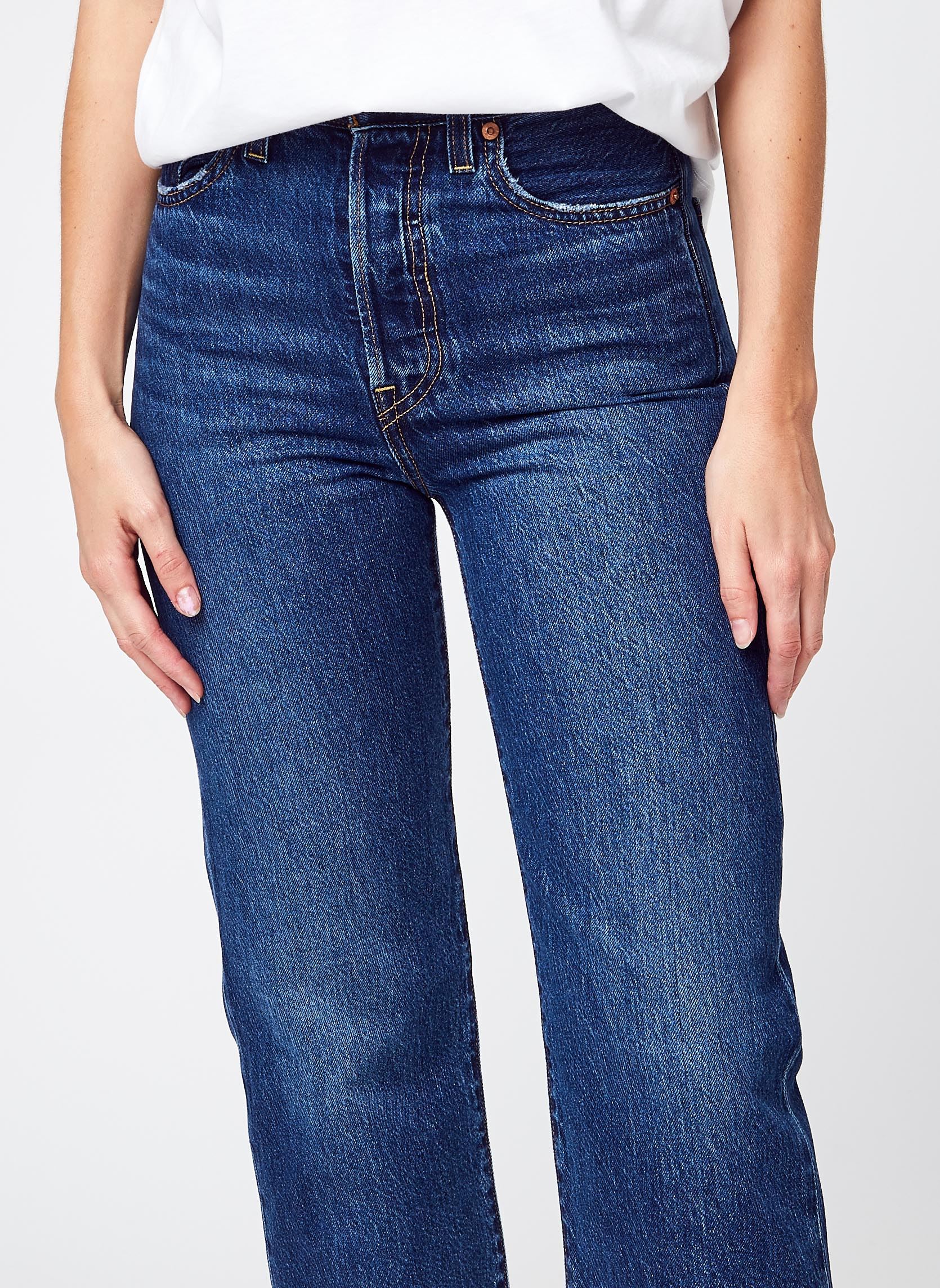 Jeans droit Ribcage Straight Ankle femme bleu Levi's Jeans droit Ribcage Straight Ankle femme bleu 72693-0089