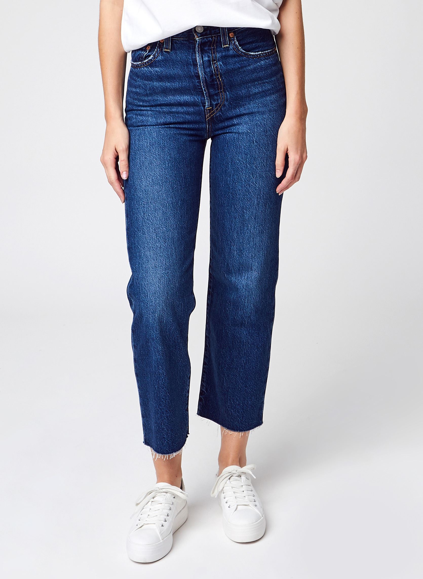Jeans droit Ribcage Straight Ankle femme bleu Levi's Jeans droit Ribcage Straight Ankle femme bleu 72693-0089
