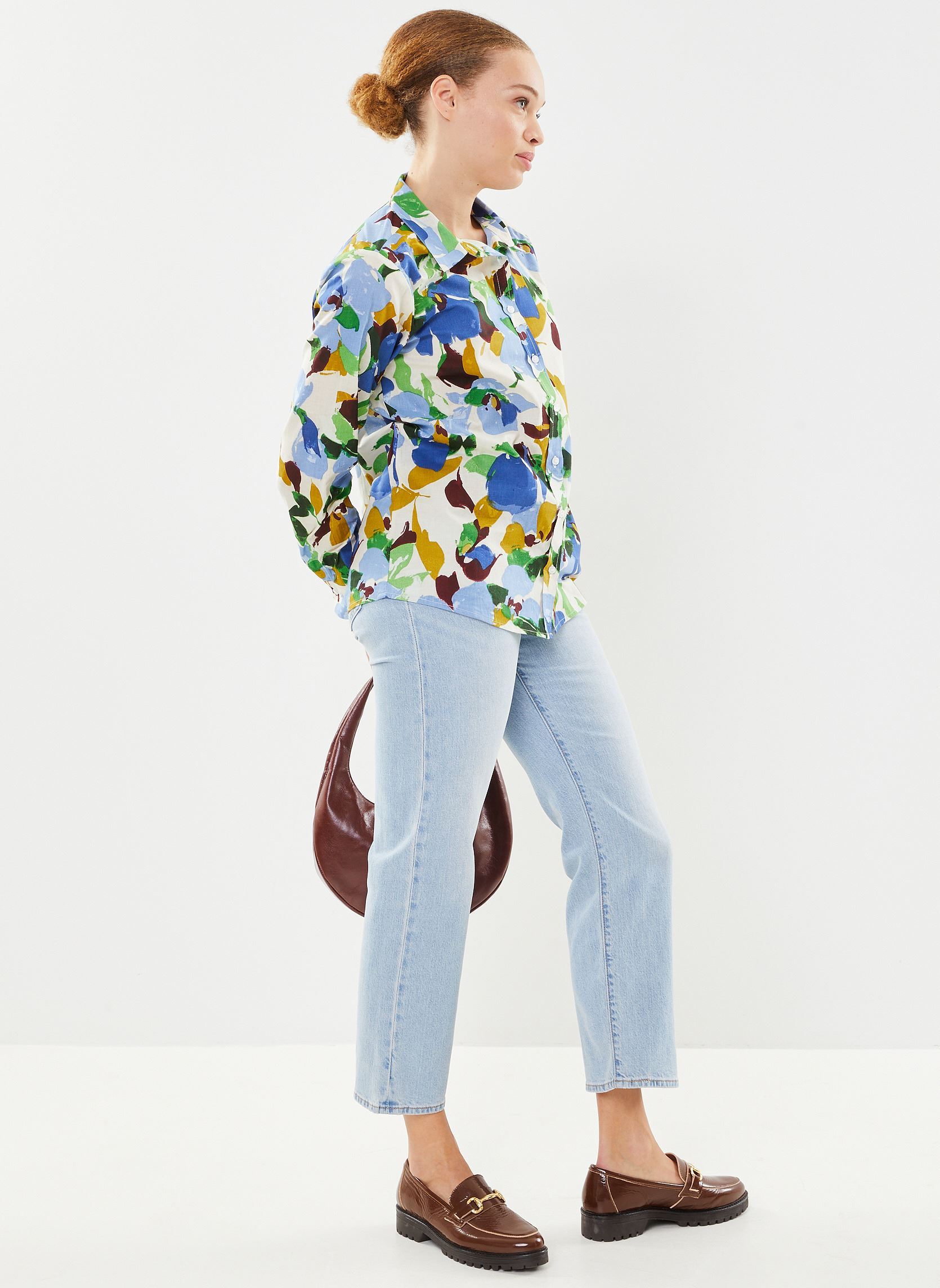 Jeans diritti Ribcage Straight Ankle donna blu Levi's Jeans diritti Ribcage Straight Ankle donna blu Cool Blue Popsicle