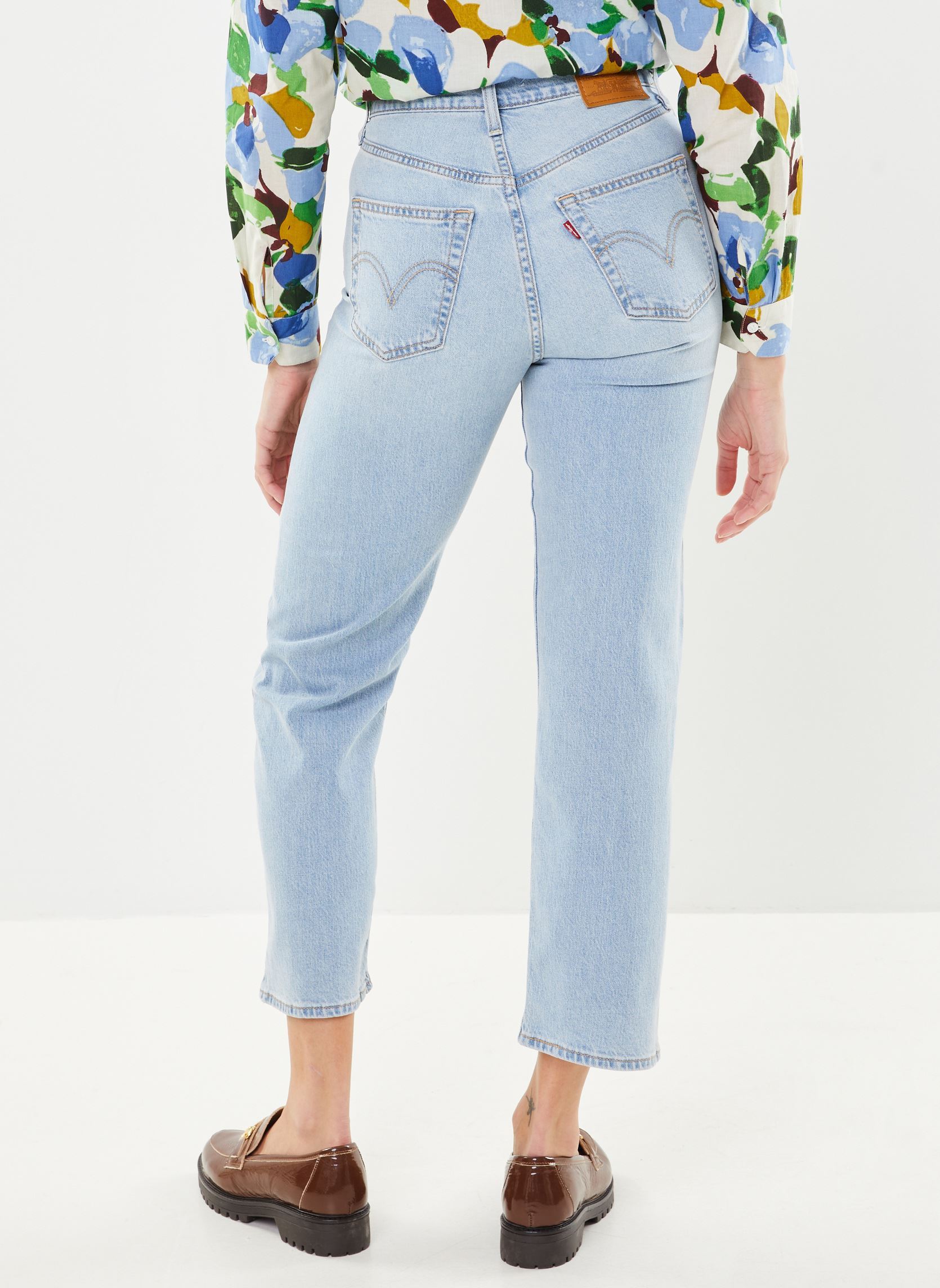 Jeans diritti Ribcage Straight Ankle donna blu Levi's Jeans diritti Ribcage Straight Ankle donna blu Cool Blue Popsicle