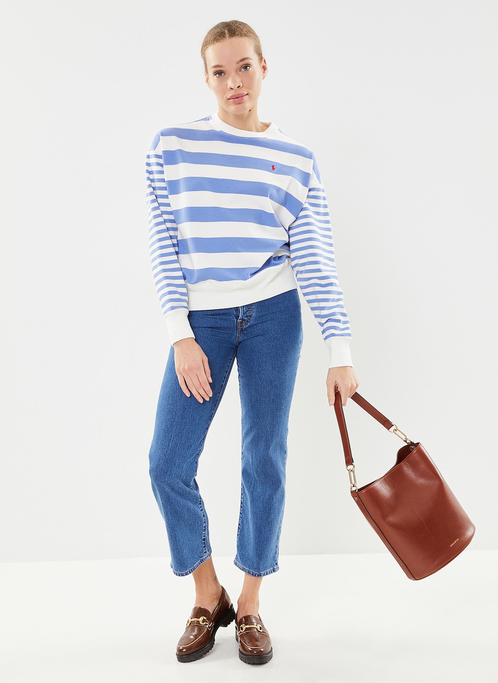 Rechte jeans / Straight Leg Jeans Ribcage Straight Ankle dames blauw Levi's Rechte jeans / Straight Leg Jeans Ribcage Straight Ankle dames blauw Cool As A Pickle