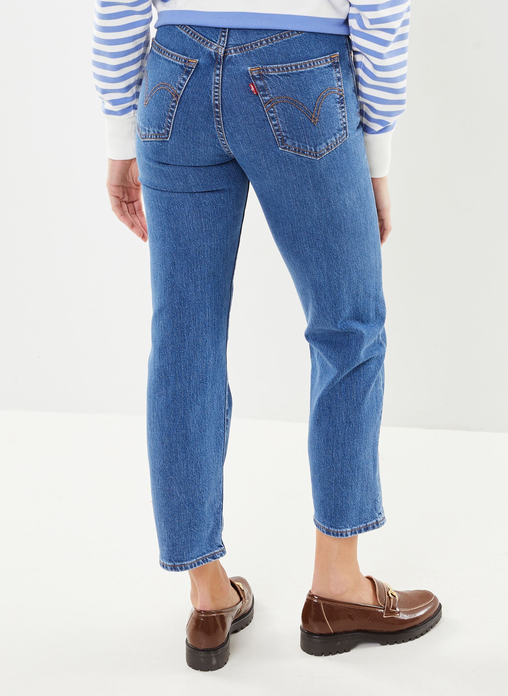 Rechte jeans / Straight Leg Jeans Ribcage Straight Ankle dames blauw Levi's Rechte jeans / Straight Leg Jeans Ribcage Straight Ankle dames blauw Cool As A Pickle