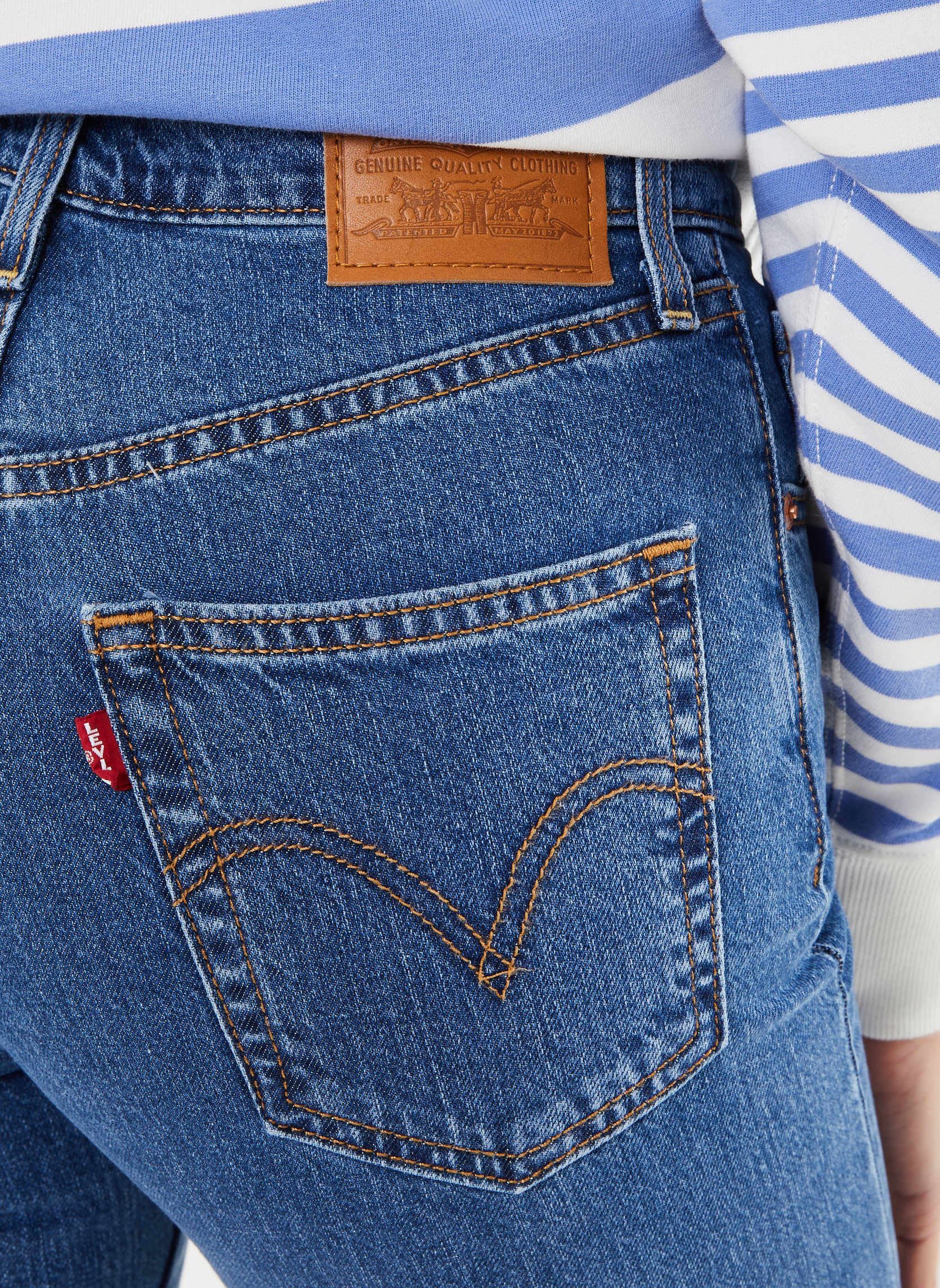 Rechte jeans / Straight Leg Jeans Ribcage Straight Ankle dames blauw Levi's Rechte jeans / Straight Leg Jeans Ribcage Straight Ankle dames blauw Cool As A Pickle