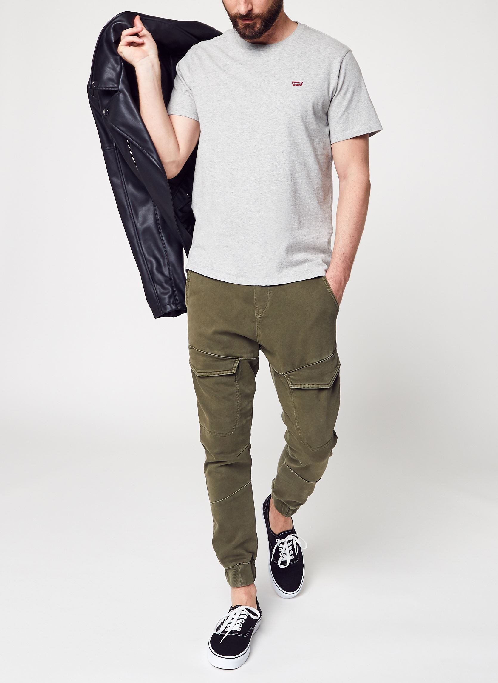 Tee-shirts SS ORIGINAL HM TEE homme gris Levi's Tee-shirts SS ORIGINAL HM TEE homme gris LIGHT MIST HEATHER