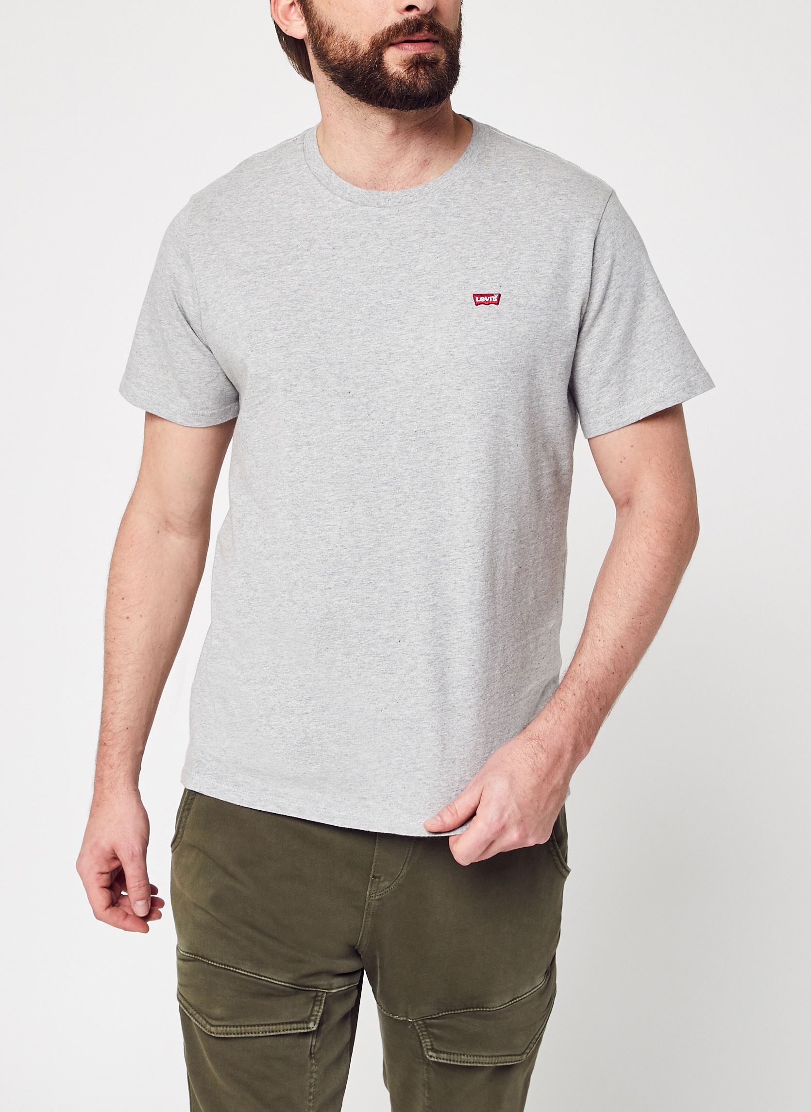 Tee-shirts SS ORIGINAL HM TEE homme gris Levi's Tee-shirts SS ORIGINAL HM TEE homme gris LIGHT MIST HEATHER