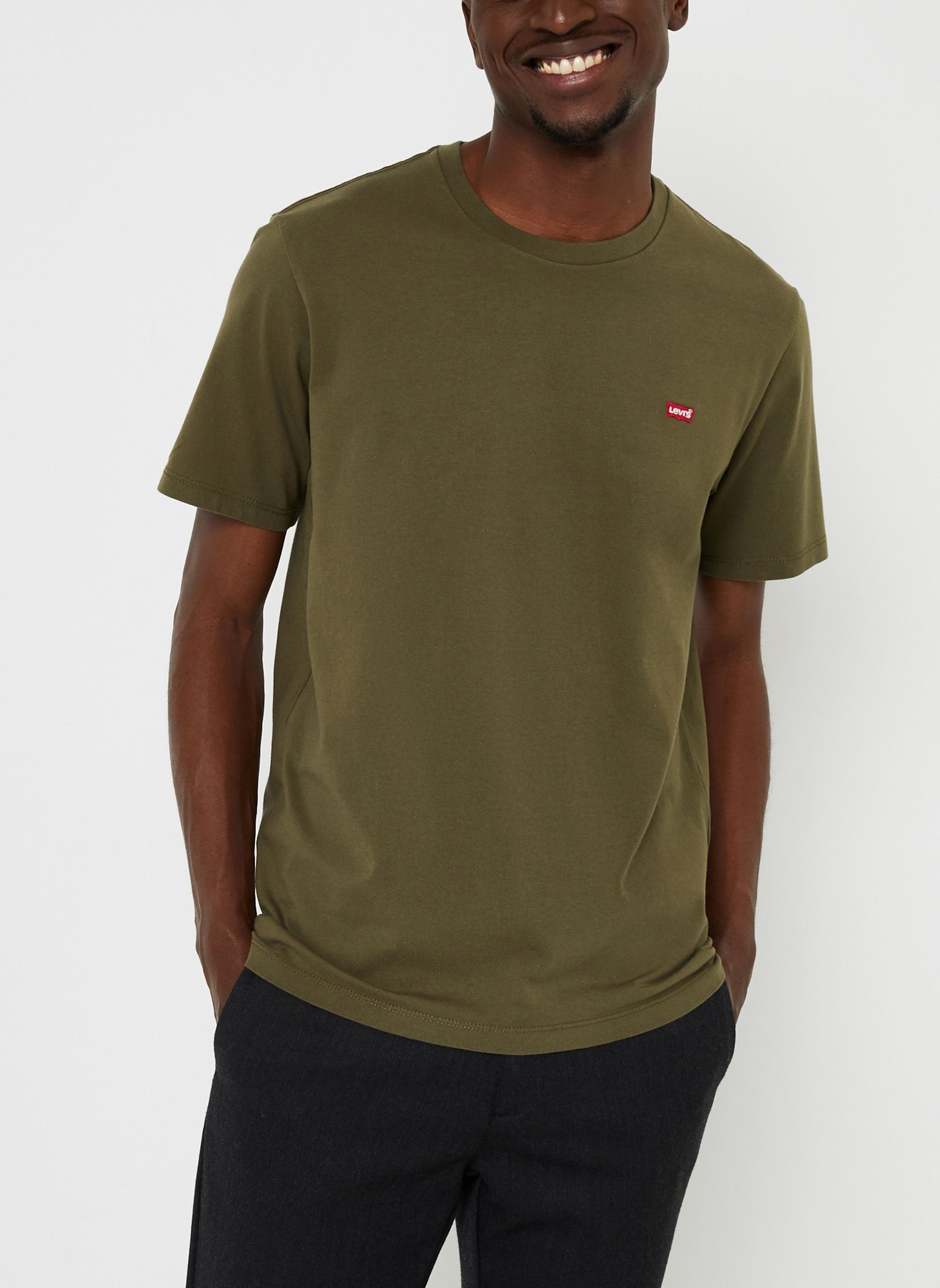 Tee-shirts SS ORIGINAL HM TEE homme vert Levi's Tee-shirts SS ORIGINAL HM TEE homme vert Olive night