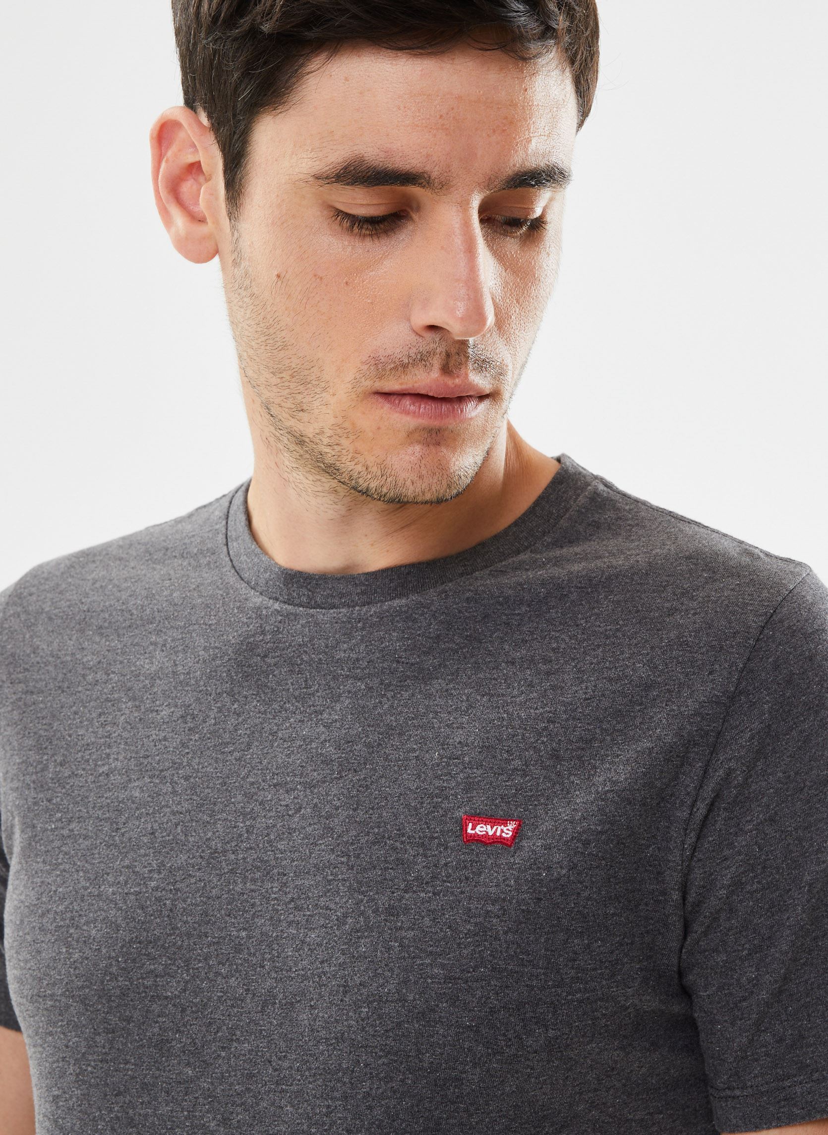 Tee-shirts SS ORIGINAL HM TEE homme gris Levi's Tee-shirts SS ORIGINAL HM TEE homme gris DARK CHARCOAL HEATHER DKR