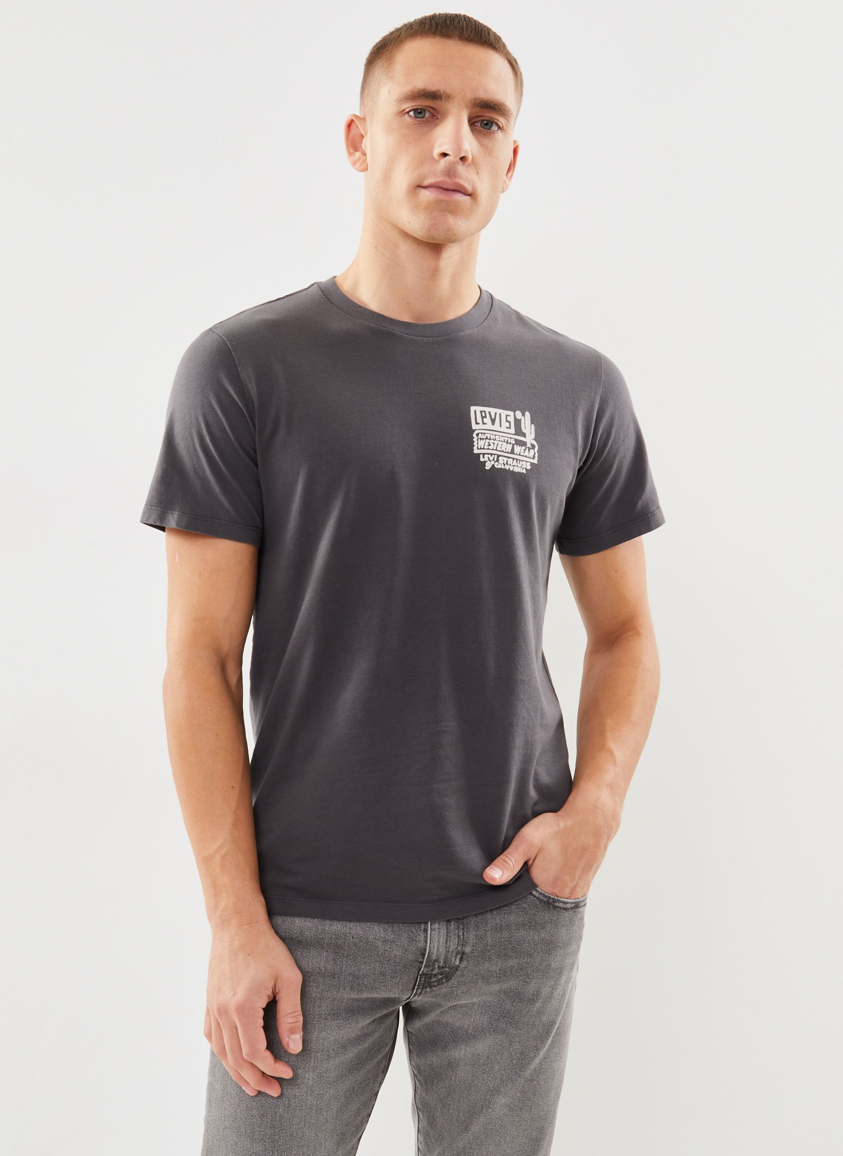 T-Shirts GRAPHIC CREWNECK TEE herren grau Levi's T-Shirts GRAPHIC CREWNECK TEE herren grau Space Cowboy Andesit