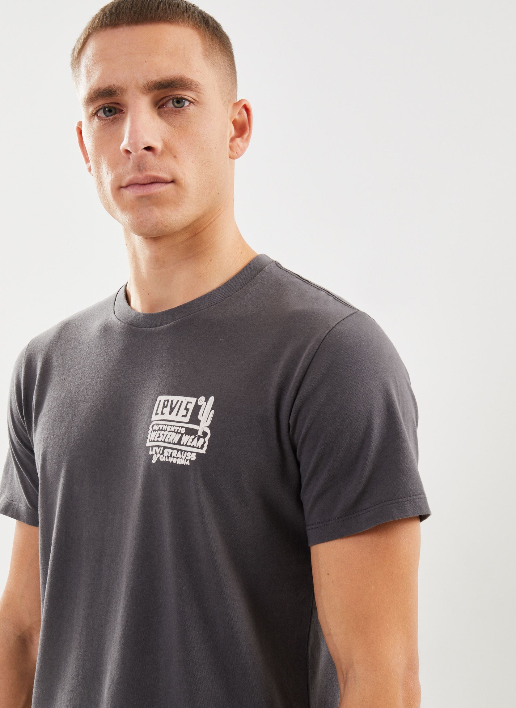 T-Shirts GRAPHIC CREWNECK TEE herren grau Levi's T-Shirts GRAPHIC CREWNECK TEE herren grau Space Cowboy Andesit