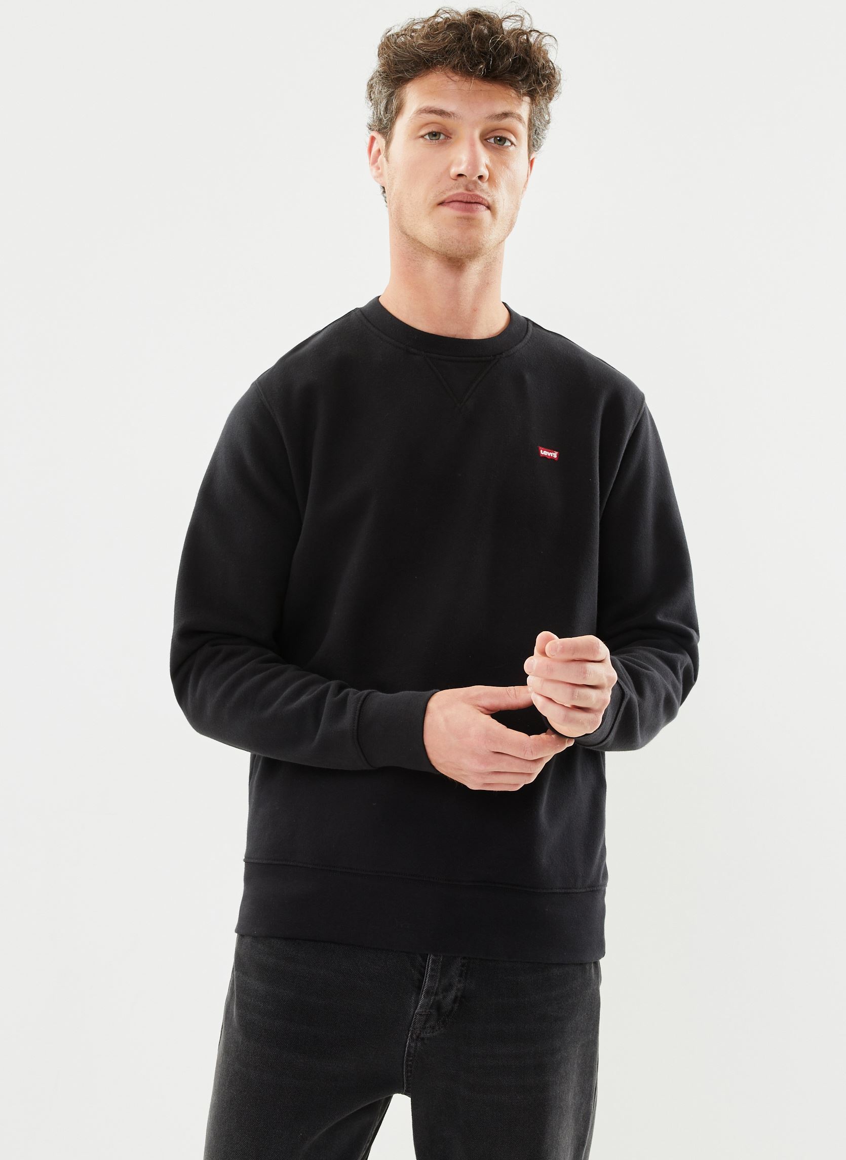 Sweatshirts THE ORIGINAL HM CREW heren zwart Levi's Sweatshirts THE ORIGINAL HM CREW heren zwart MINERAL BLACK