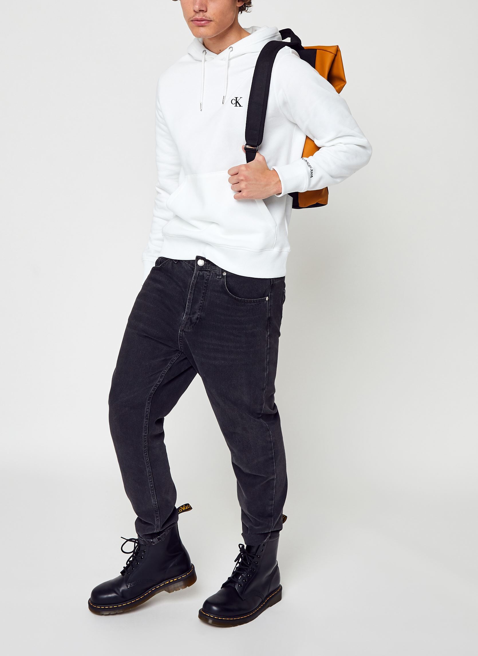 Sweats Ck Essential Hoodie homme blanc Calvin Klein Jeans Sweats Ck Essential Hoodie homme blanc BRIGHT WHITE