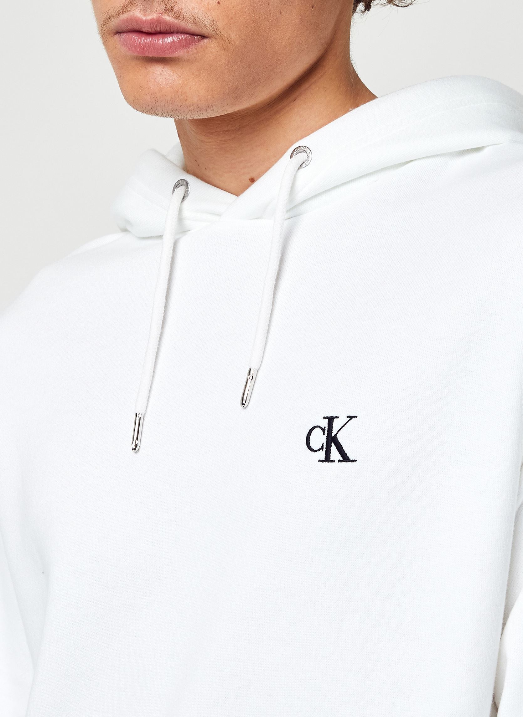 Sweats Ck Essential Hoodie homme blanc Calvin Klein Jeans Sweats Ck Essential Hoodie homme blanc BRIGHT WHITE