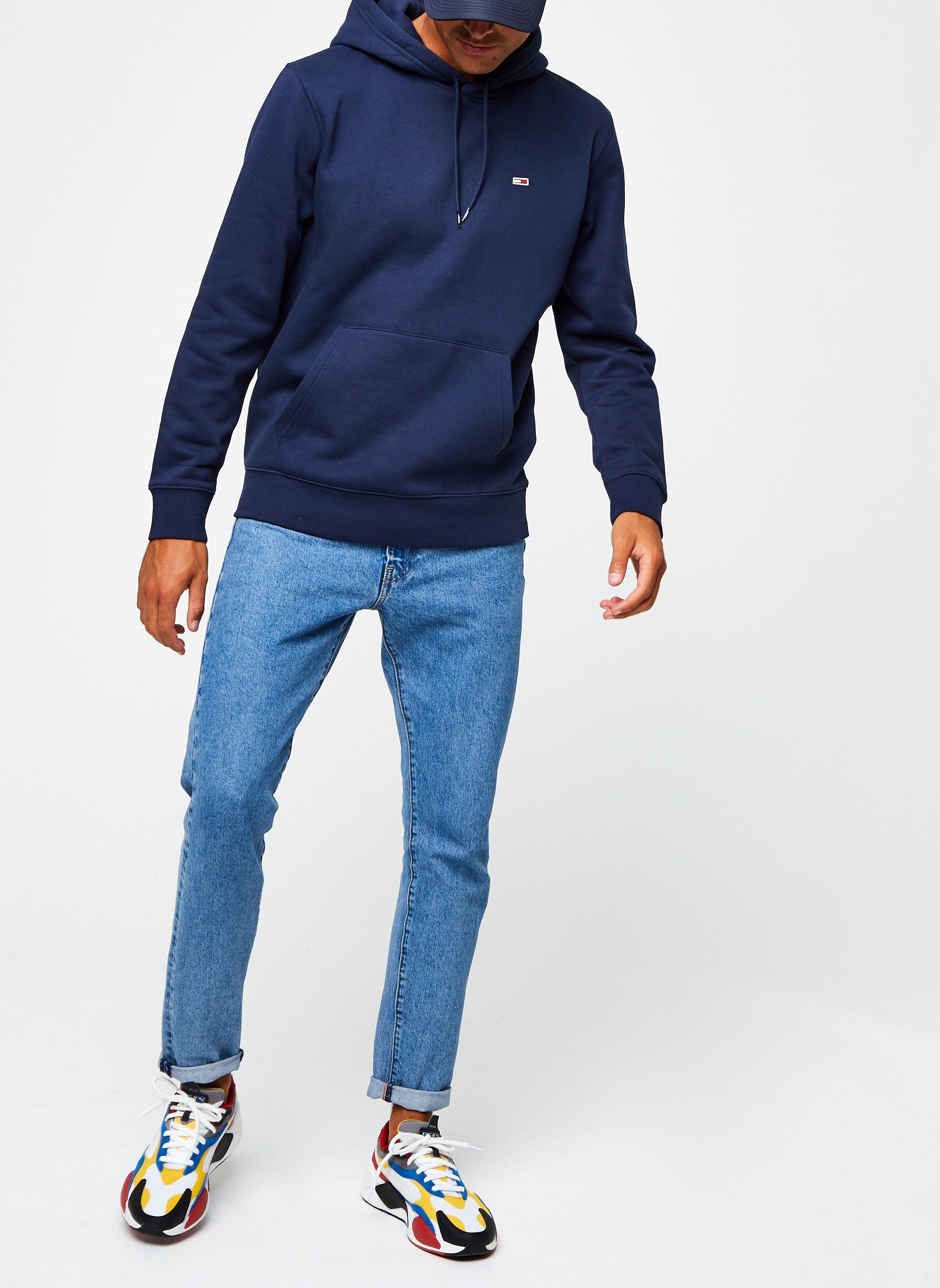Felpe con cappuccio TJM Regular Fleece Hoodie uomo blu Tommy Jeans Felpe con cappuccio TJM Regular Fleece Hoodie uomo blu TWILIGHT NAVY