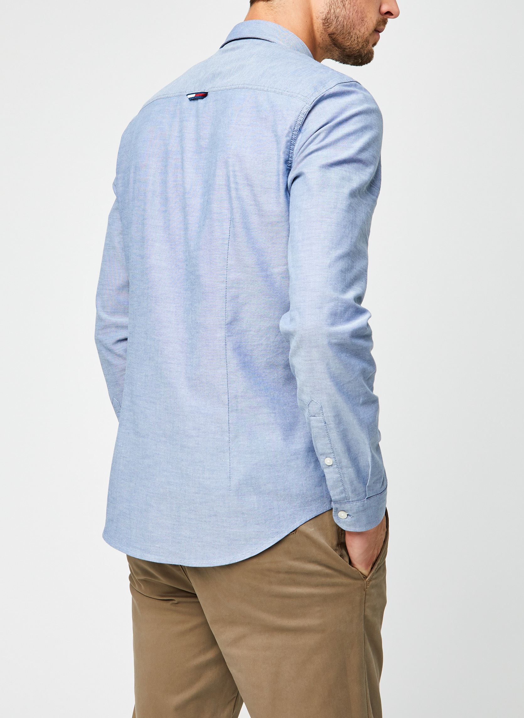 Chemises TJM Slim Stretch Oxford Shirt homme bleu Tommy Jeans Chemises TJM Slim Stretch Oxford Shirt homme bleu C87 TWILIGHT NAVY