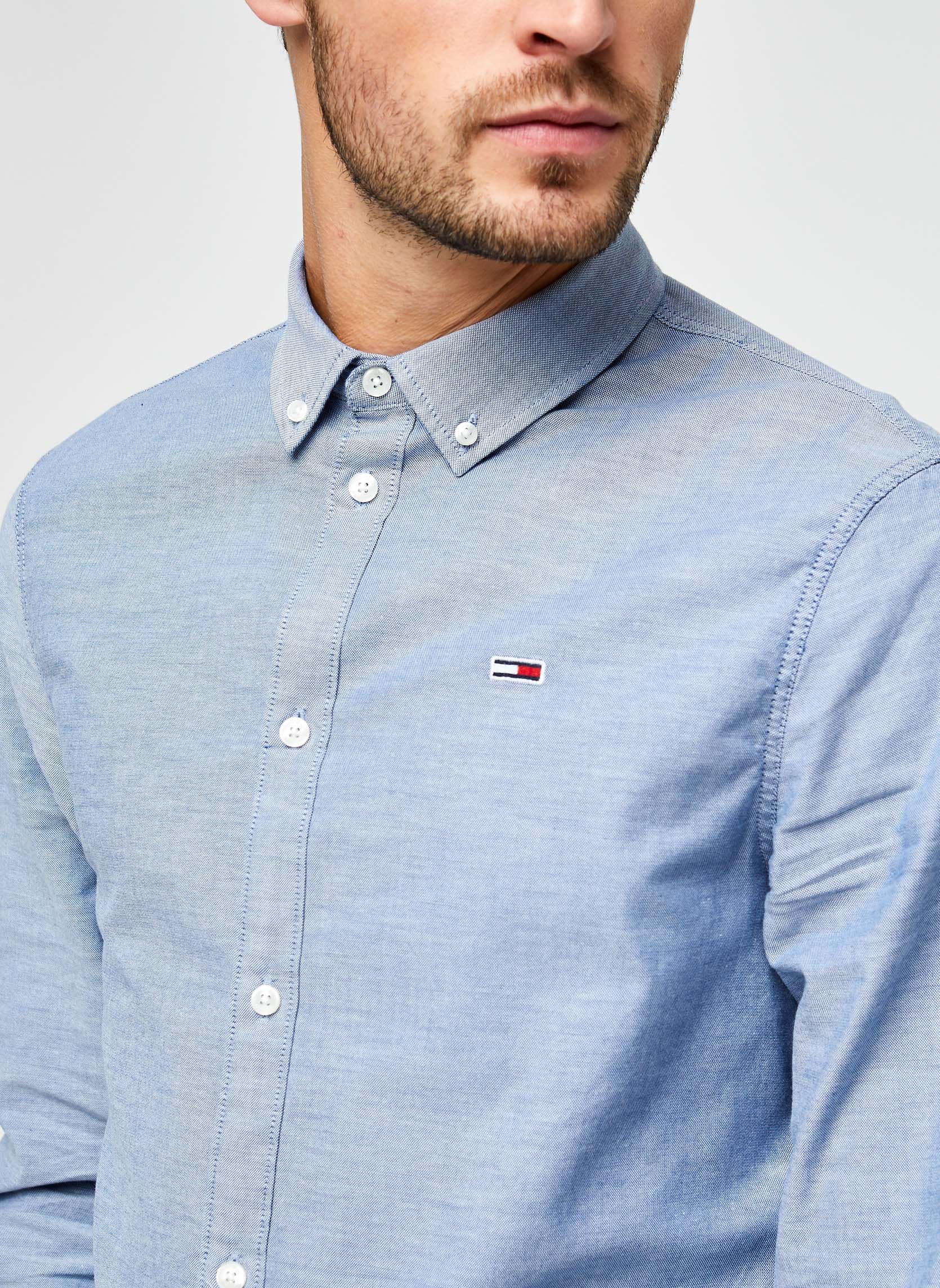 Chemises TJM Slim Stretch Oxford Shirt homme bleu Tommy Jeans Chemises TJM Slim Stretch Oxford Shirt homme bleu C87 TWILIGHT NAVY