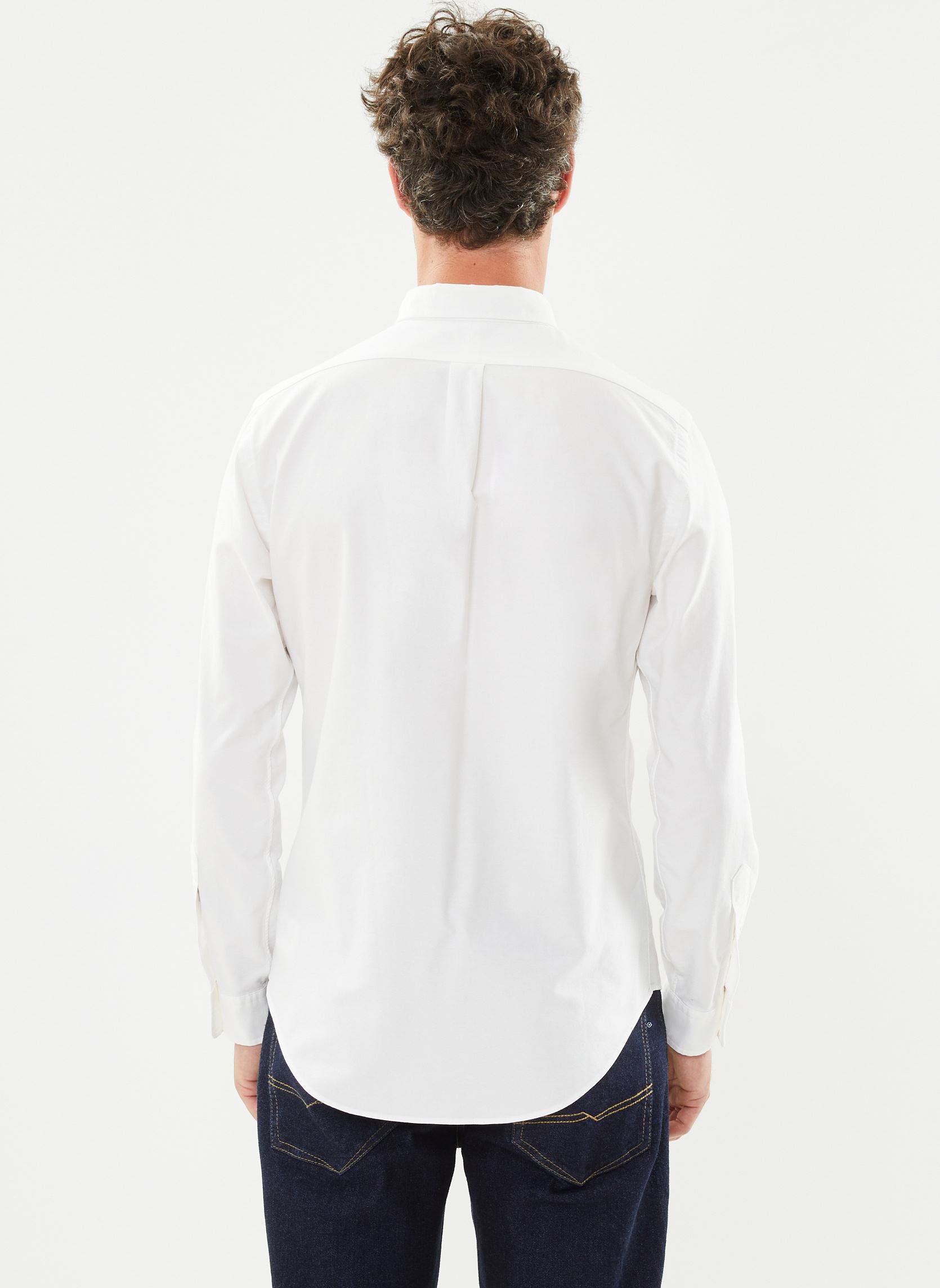 Camicie Chemise Oxford cintrée teinte en pièce uomo bianco Polo Ralph Lauren Camicie Chemise Oxford cintrée teinte en pièce uomo bianco WHITE