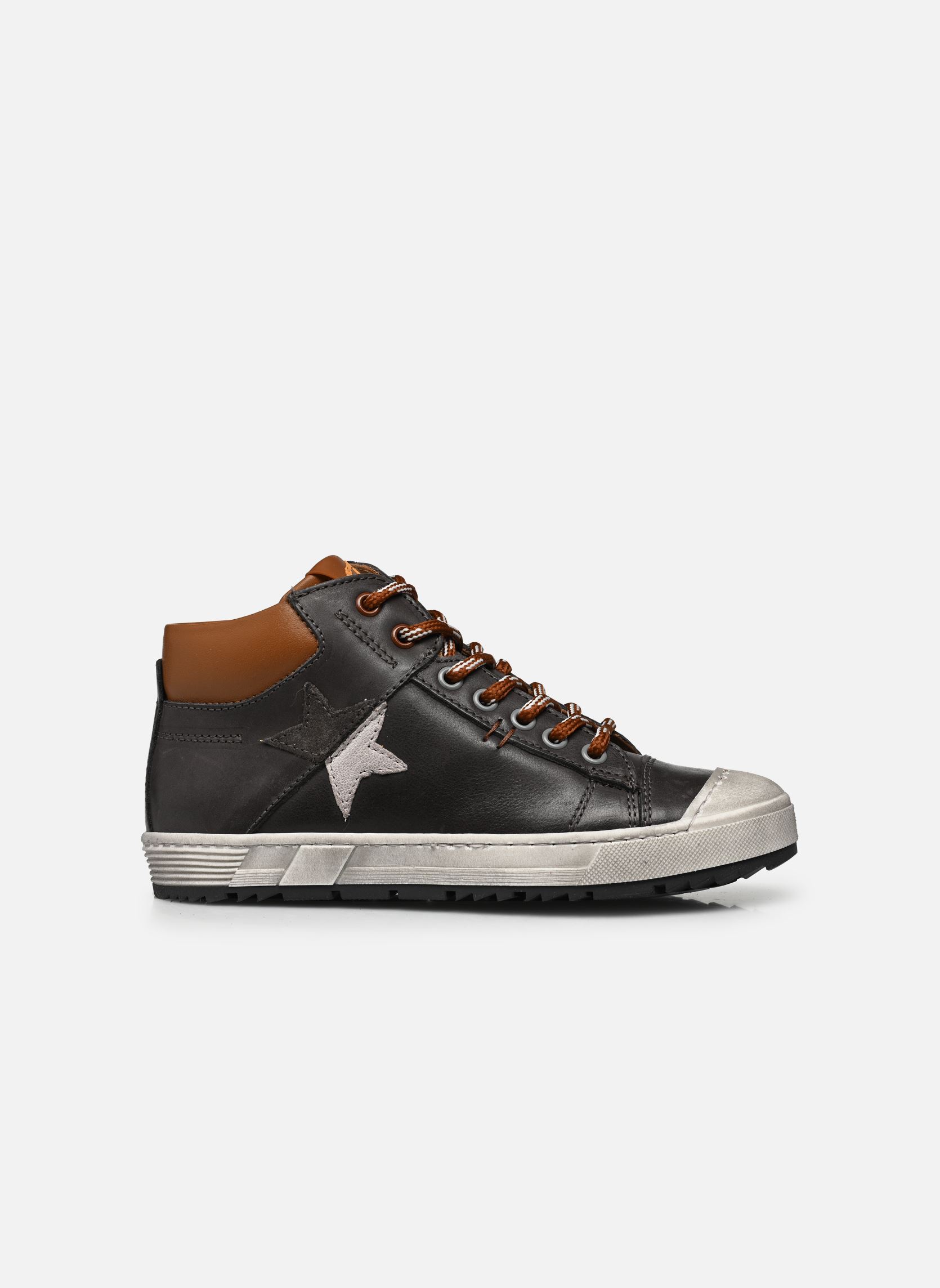 Hoge sneakers Baset jongens bruin Stones and Bones Hoge sneakers Baset jongens bruin CALF SMOKE