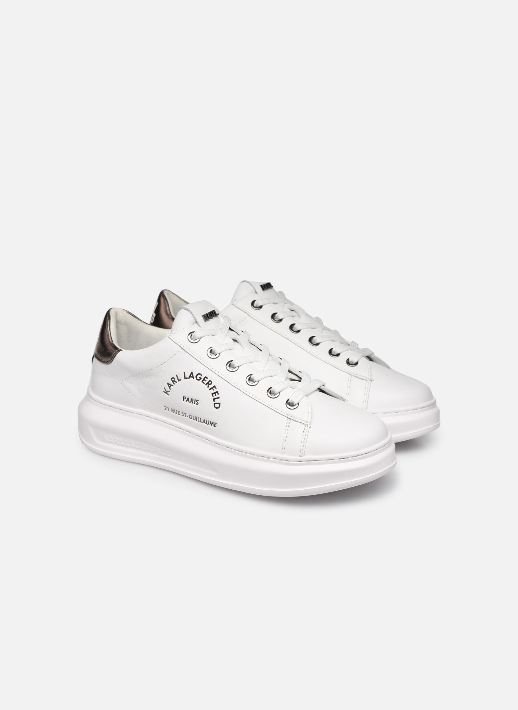 Niedrige Sneaker Kapri Maison Karl Lace damen weiß Karl Lagerfeld Niedrige Sneaker Kapri Maison Karl Lace damen weiß White Lthr W/Silver
